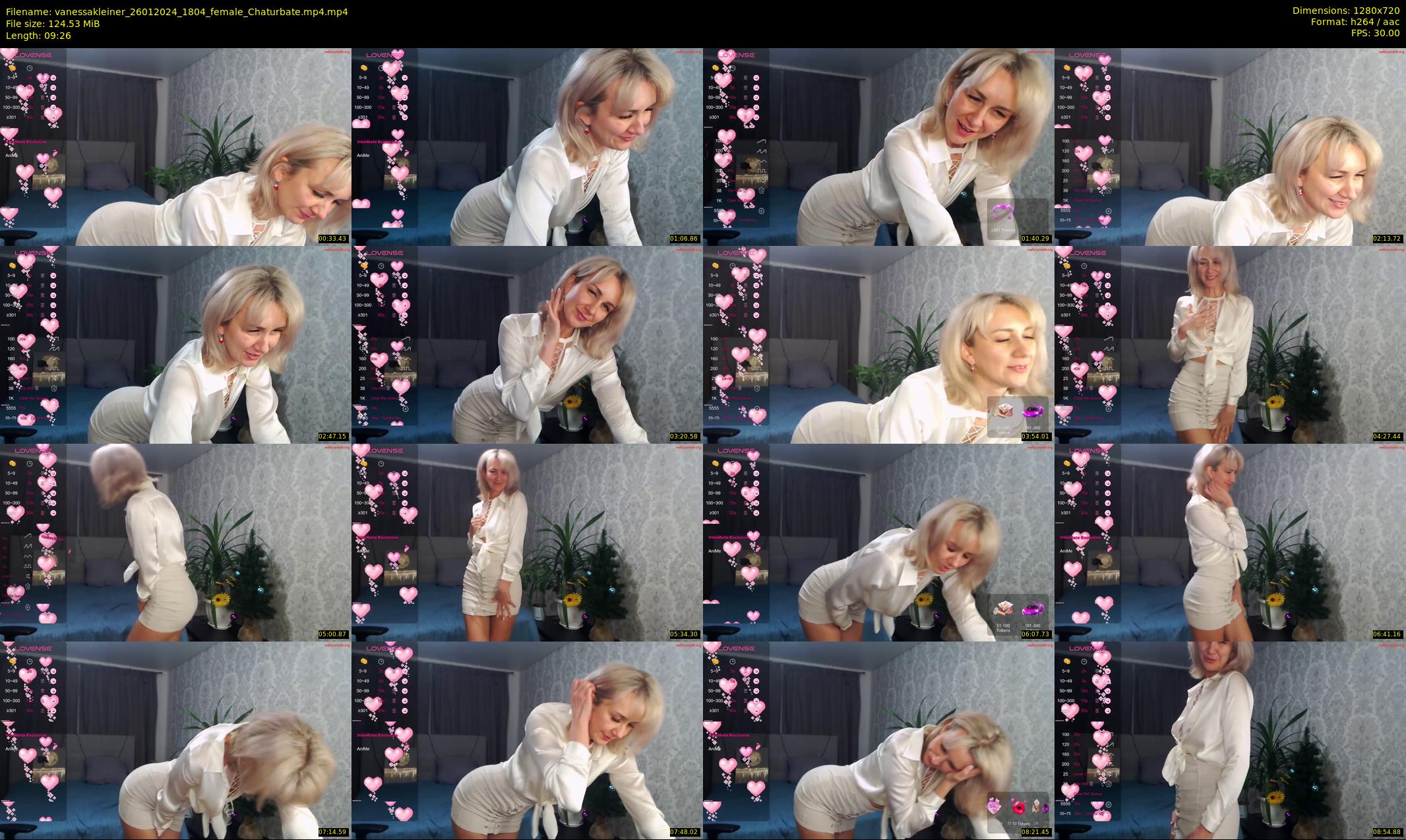 vanessakleiner — 10 minute Chaturbate female cam show recording, 720p, Jan 26, 2024