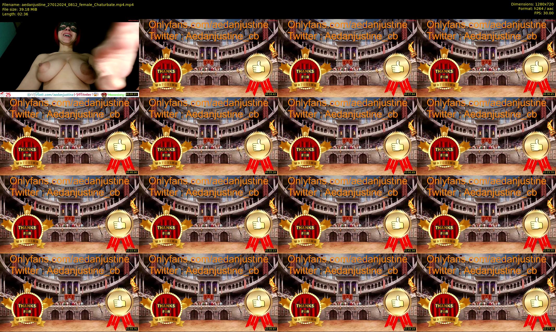 aedanjustine — 3 minute Chaturbate couple cam show recording, 720p, Jan 27, 2024