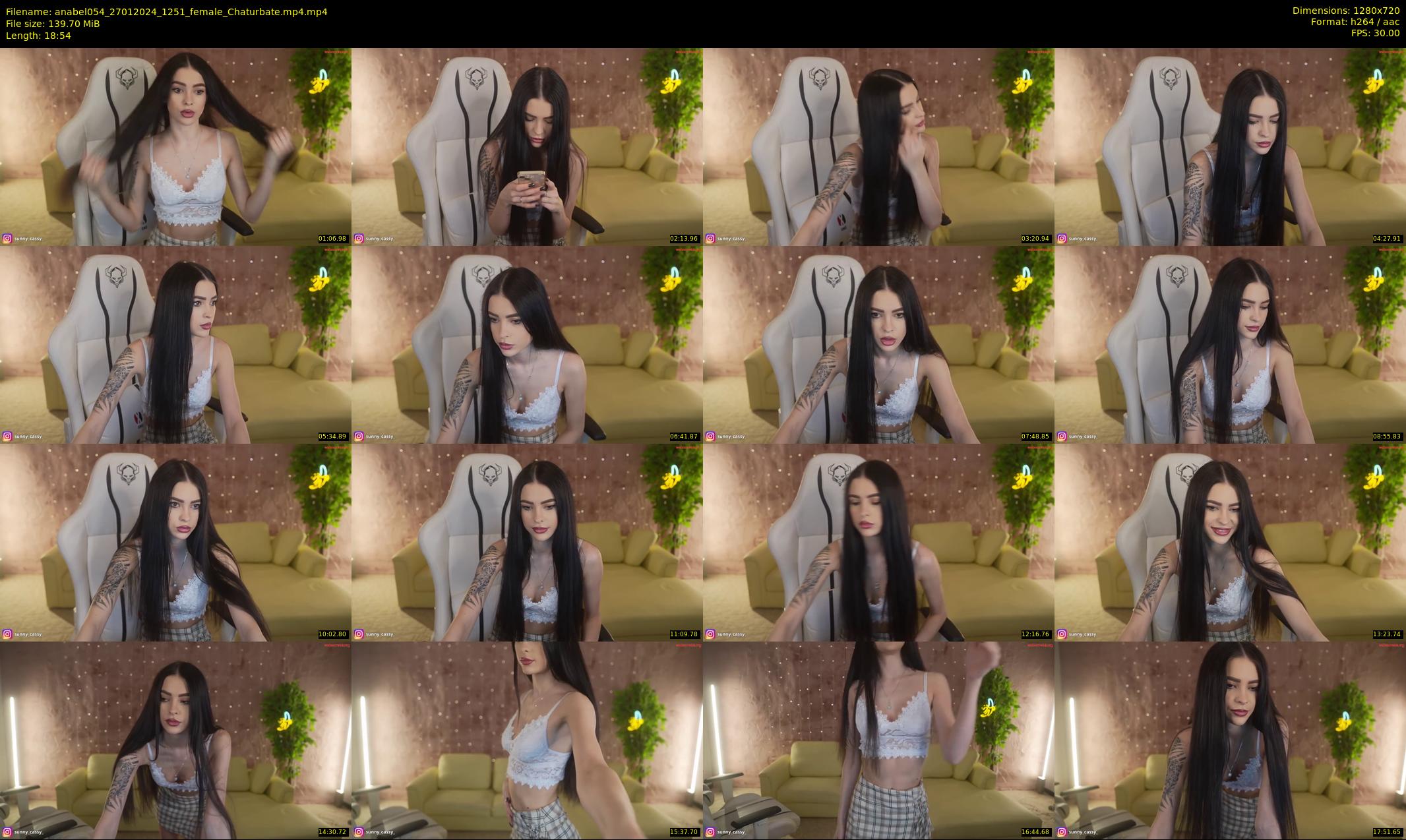 anabel054 — 19 minute Chaturbate female cam show recording, 720p, Jan 27, 2024