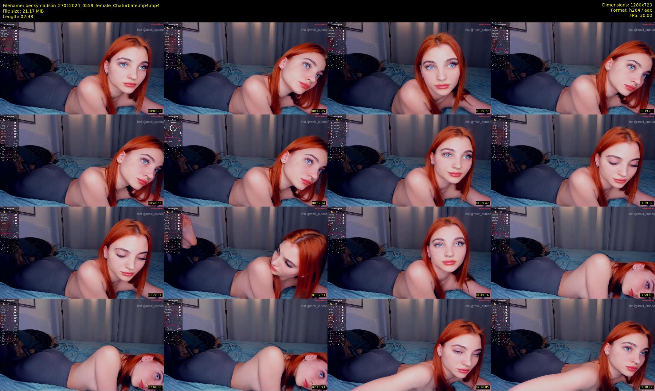 beckymadson — 3 minute Chaturbate female cam show recording, 720p, Jan 27, 2024