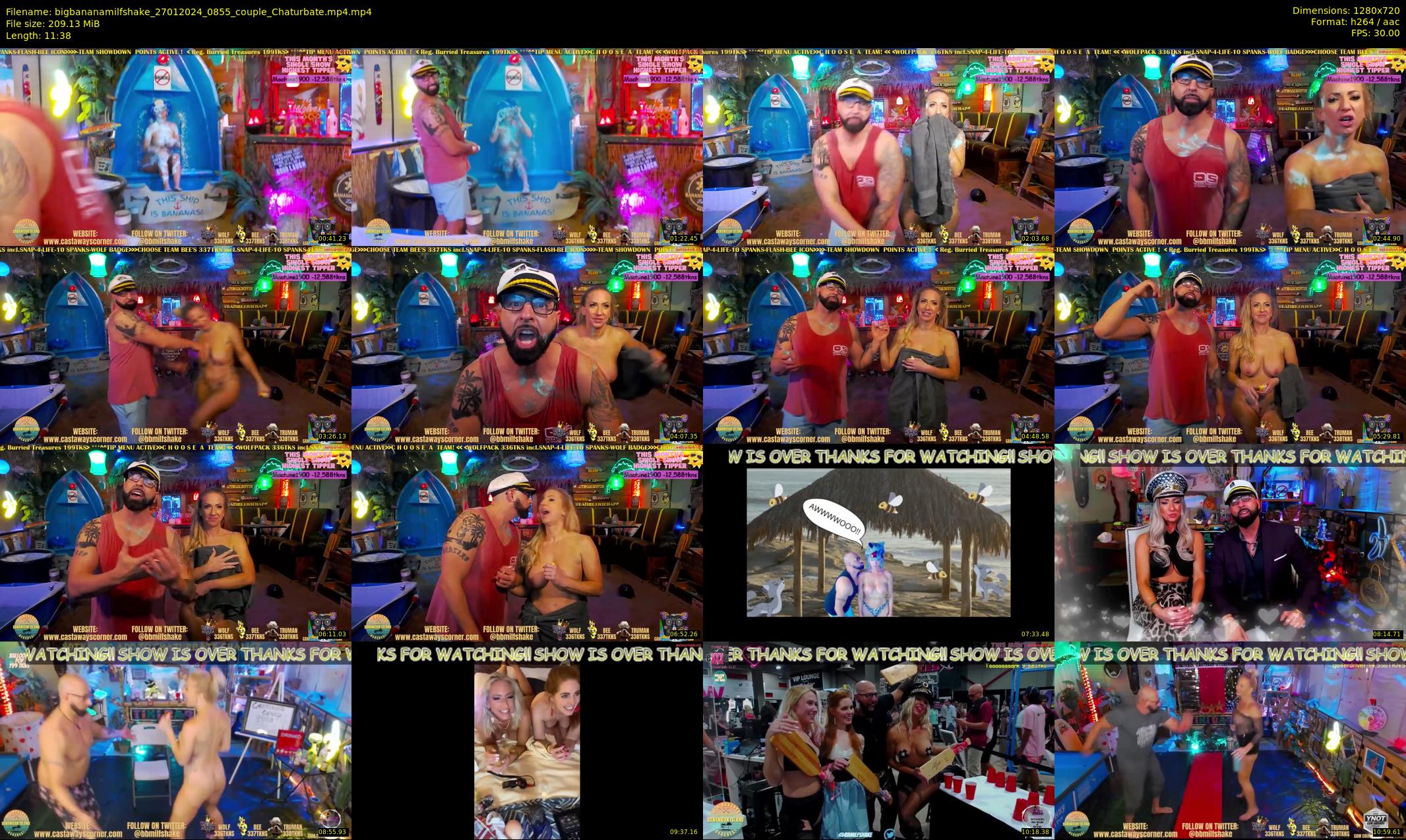 bigbananamilfshake — 12 minute Chaturbate couple cam show recording, 720p, Jan 27, 2024