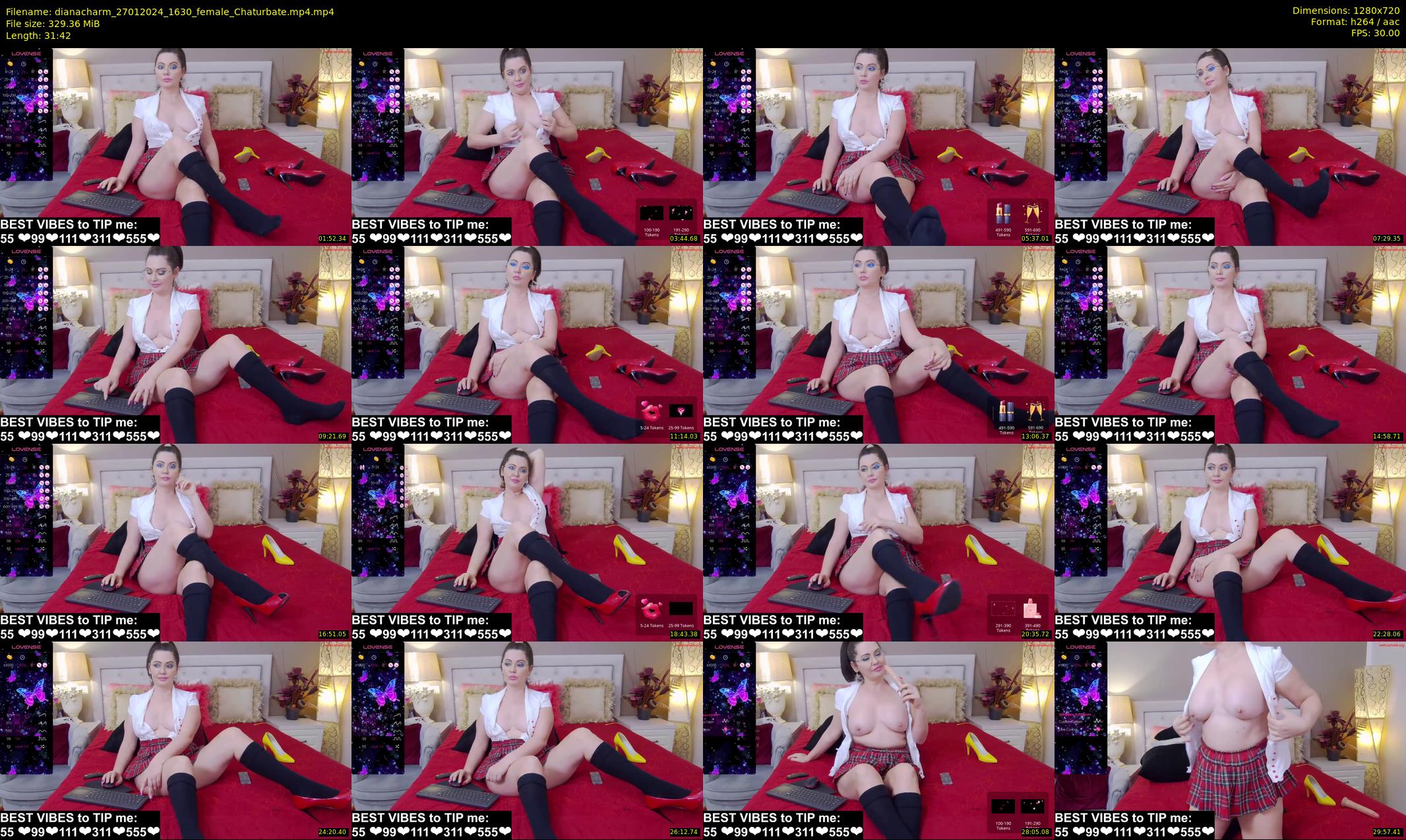 dianacharm — 32 minute Chaturbate female cam show recording, 720p, Jan 27, 2024