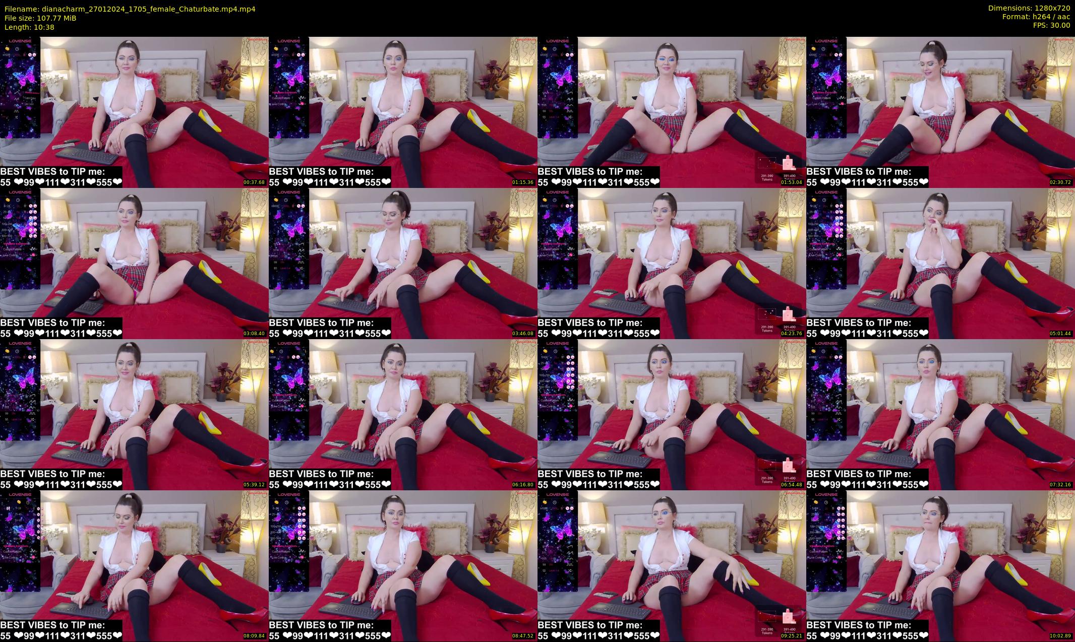 dianacharm — 11 minute Chaturbate female cam show recording, 720p, Jan 27, 2024
