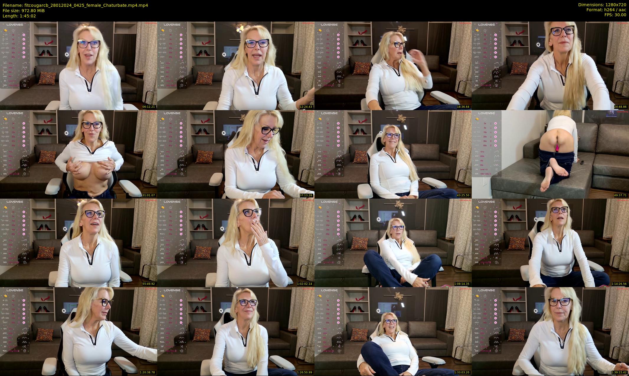 fitcougarcb — 106 minute Chaturbate female cam show recording, 720p, Jan 28, 2024