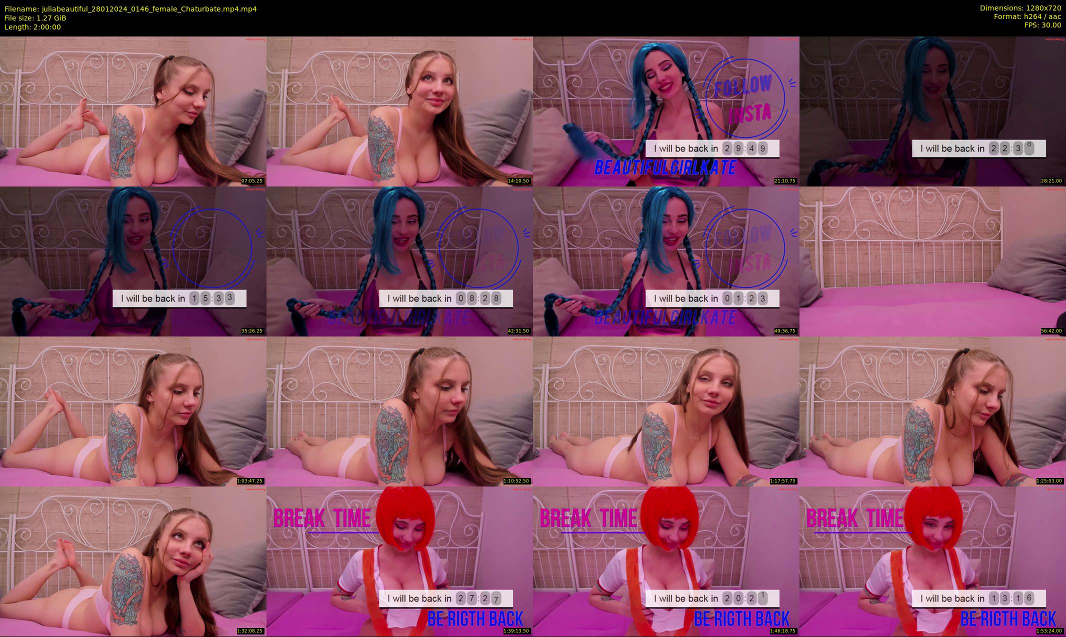 juliabeautiful — 120 minute Chaturbate female cam show recording, 720p, Jan 28, 2024