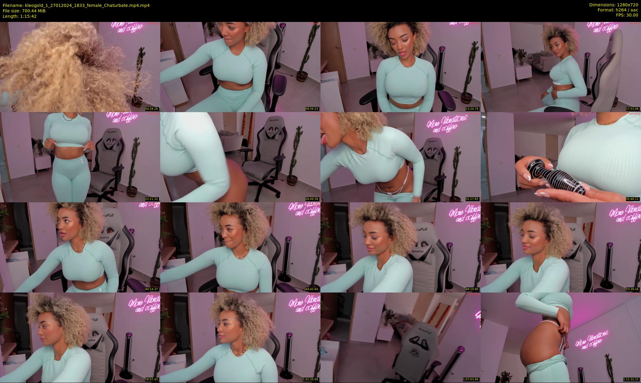 kleogold_1 — 76 minute Chaturbate female cam show recording, 720p, Jan 27, 2024