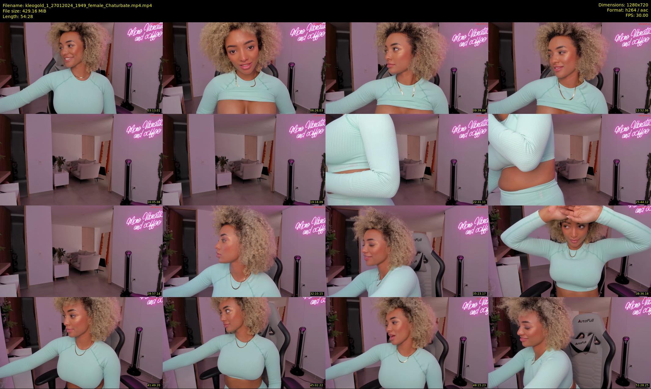 kleogold_1 — 55 minute Chaturbate female cam show recording, 720p, Jan 27, 2024