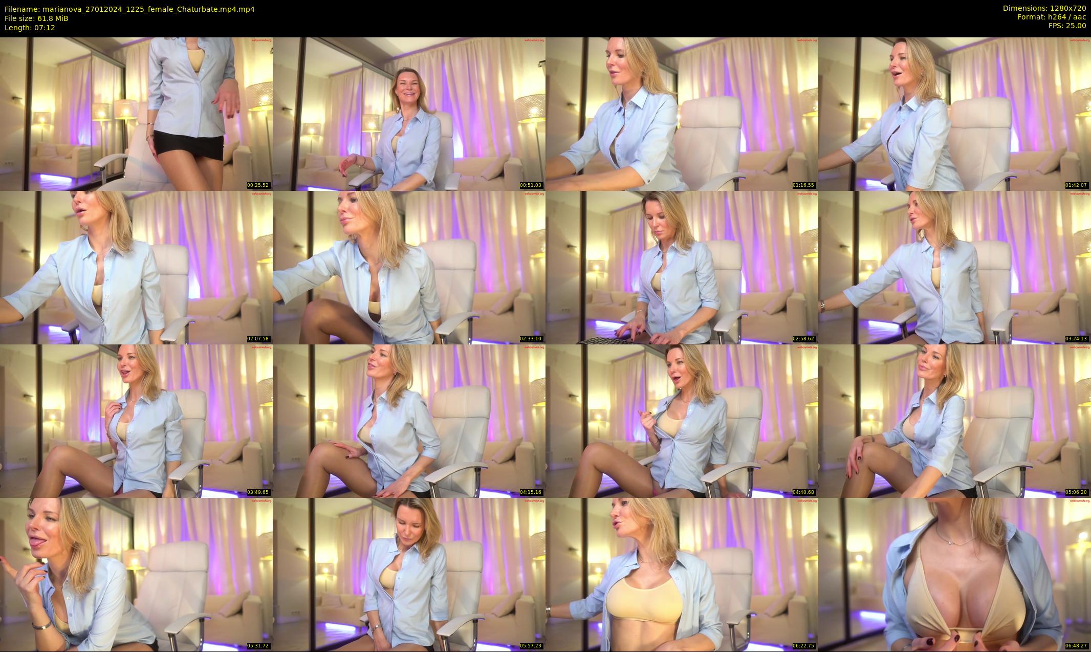 marianova — 8 minute Chaturbate female cam show recording, 720p, Jan 27, 2024