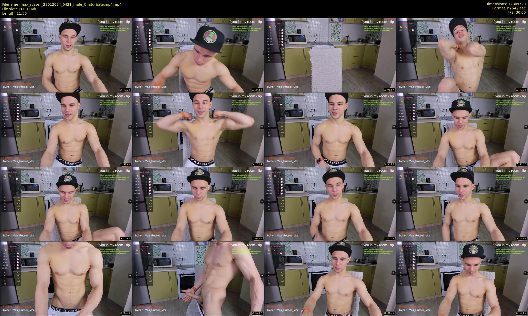 max_russell — 12 minute Chaturbate male cam show recording, 720p, Jan 28, 2024