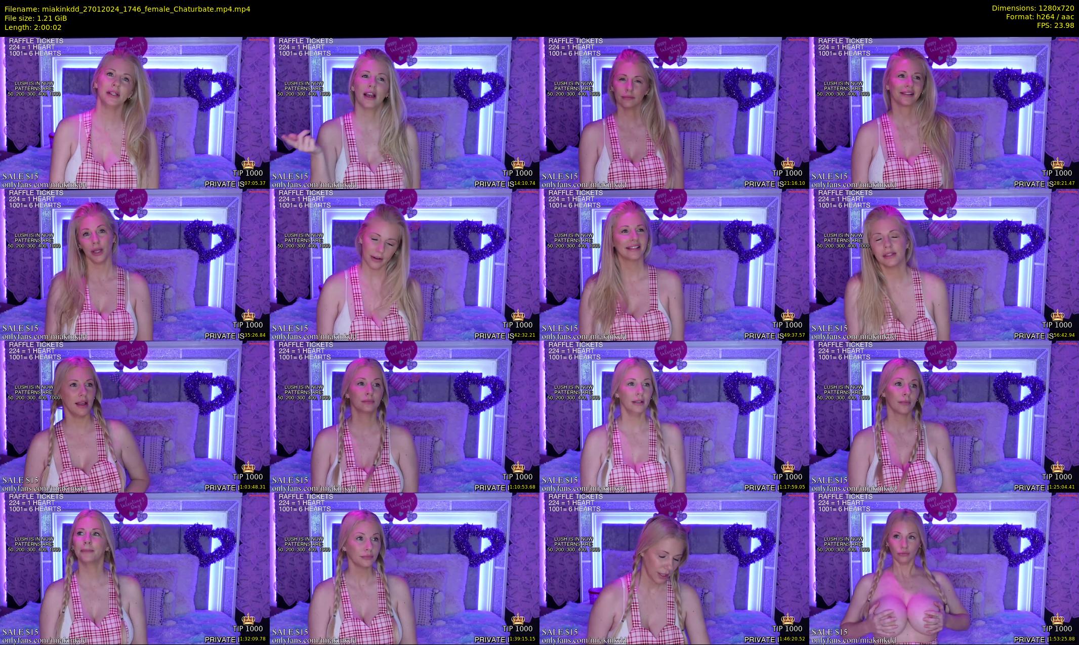 miakinkdd — 121 minute Chaturbate female cam show recording, 720p, Jan 27, 2024