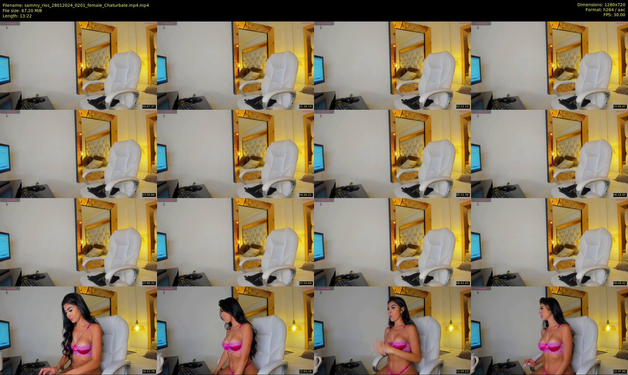 sammy_rios — 14 minute Chaturbate female cam show recording, 720p, Jan 28, 2024