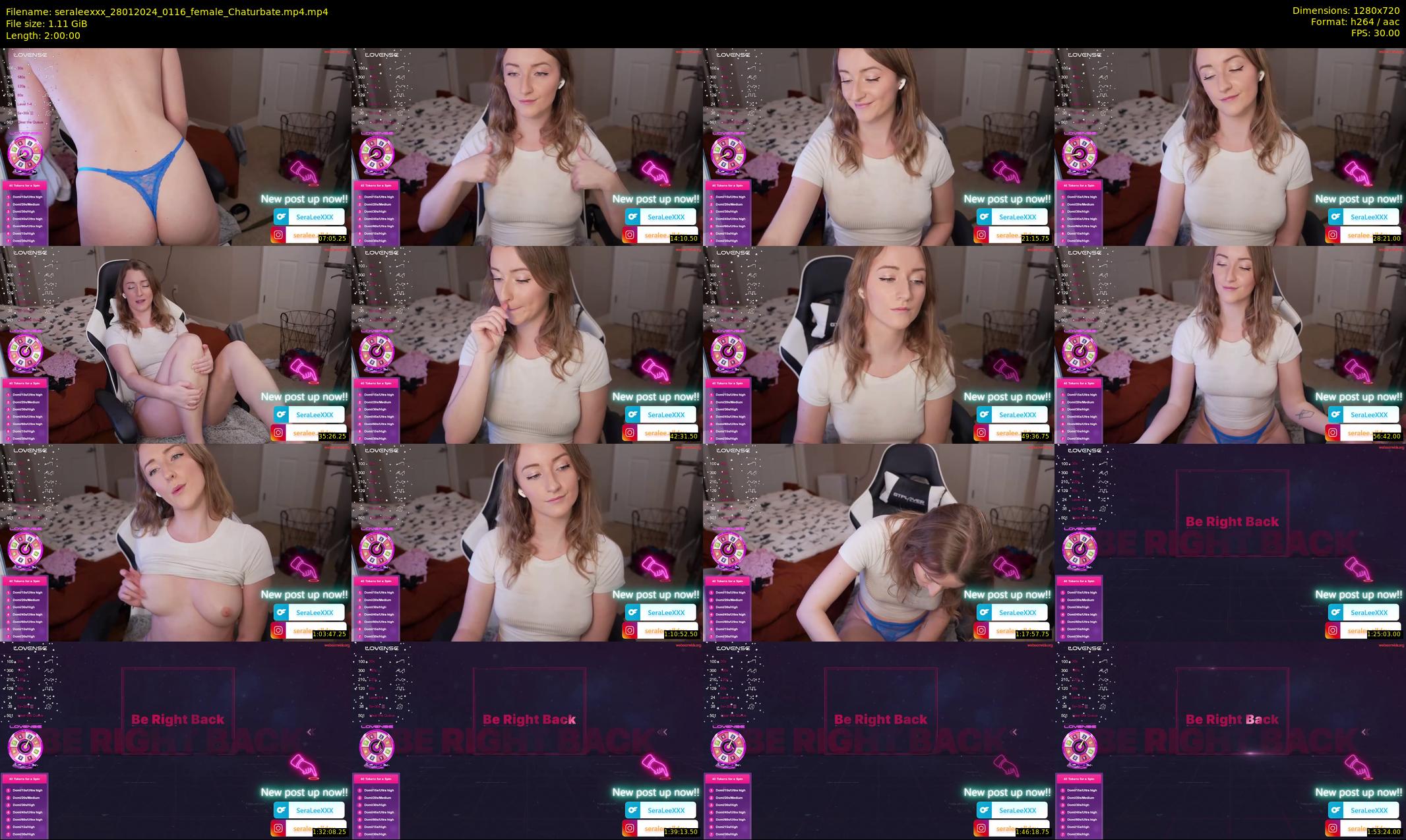 seraleexxx — 120 minute Chaturbate female cam show recording, 720p, Jan 28, 2024