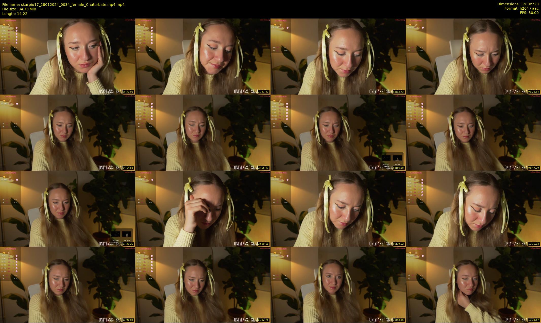 skarpio17 — 15 minute Chaturbate female cam show recording, 720p, Jan 28, 2024
