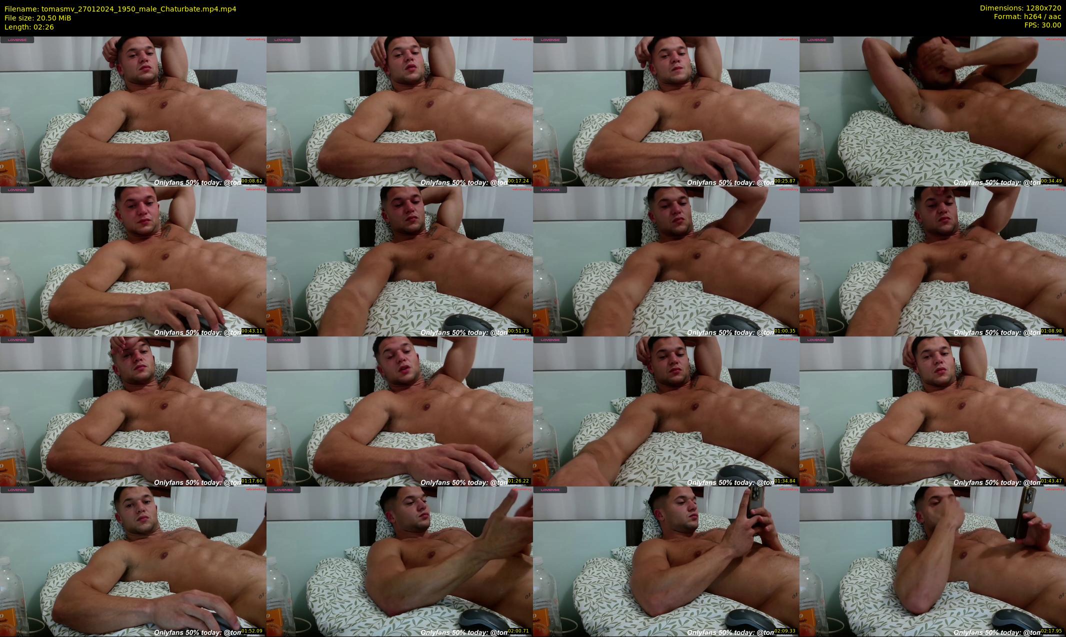 tomasmv — 3 minute Chaturbate male cam show recording, 720p, Jan 27, 2024