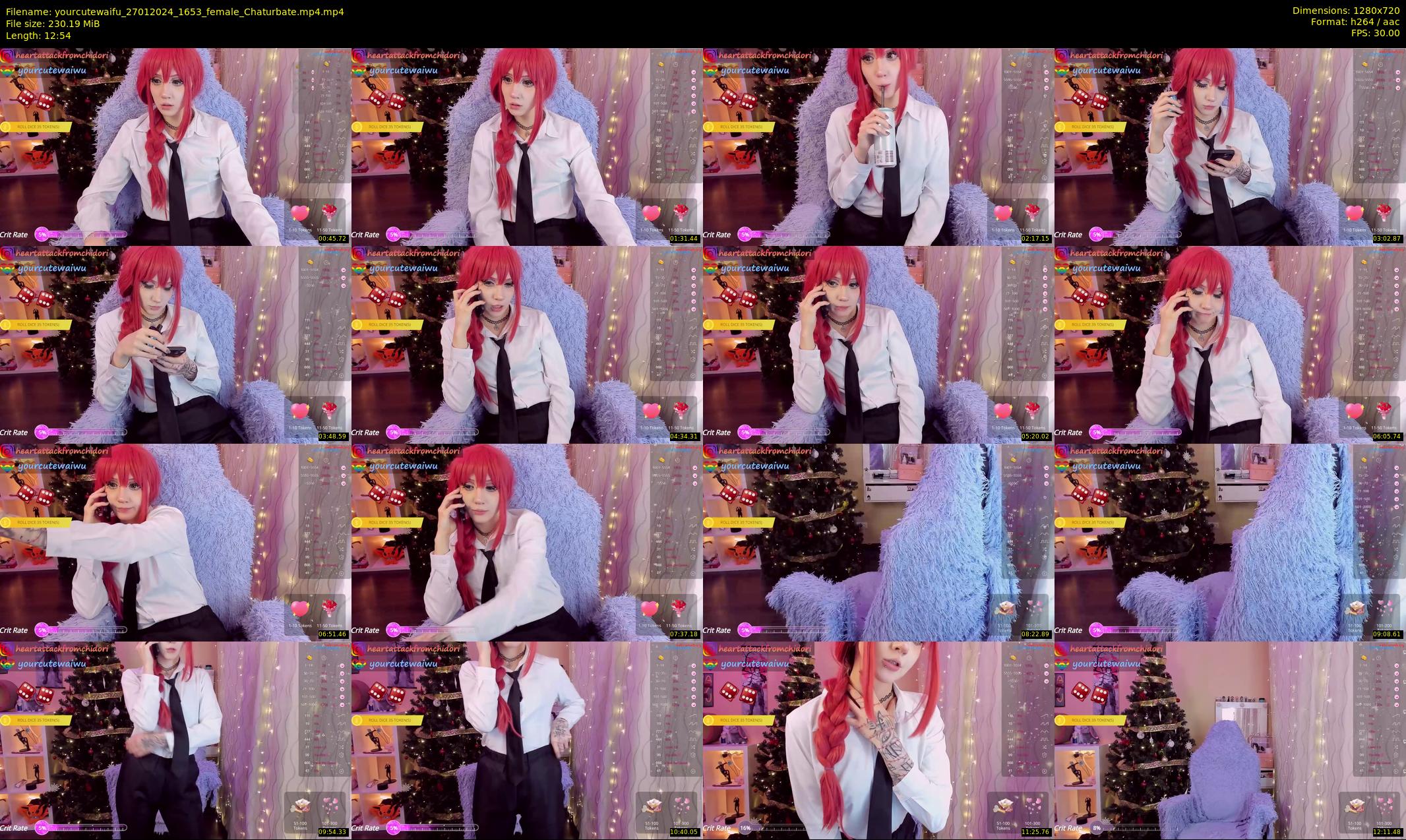 yourcutewaifu — 13 minute Chaturbate female cam show recording, 720p, Jan 27, 2024