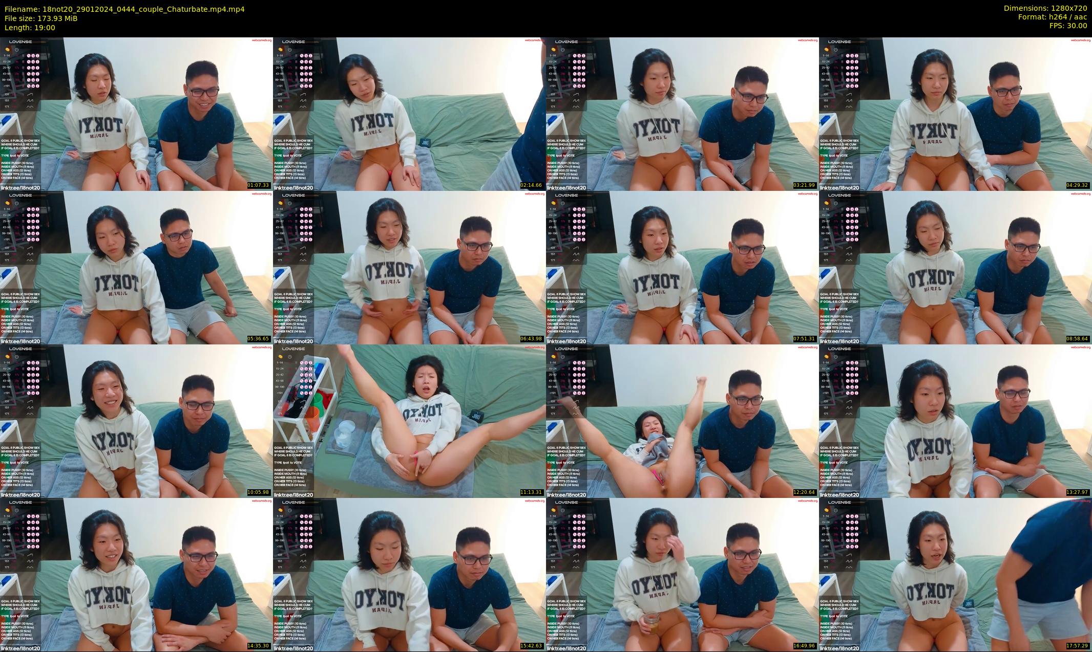 18not20 — 19 minute Chaturbate couple cam show recording, 720p, Jan 29, 2024