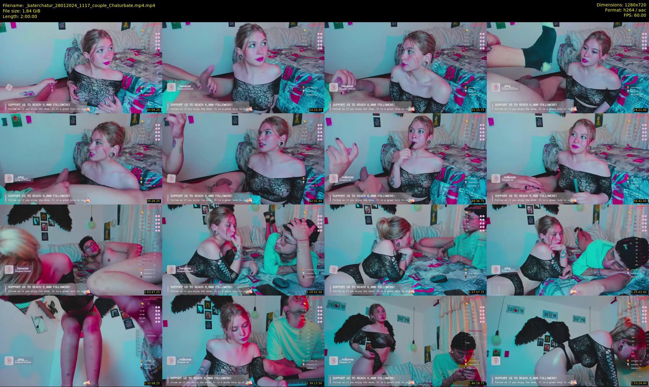 _baterchatur — 120 minute Chaturbate couple cam show recording, 720p, Jan 28, 2024