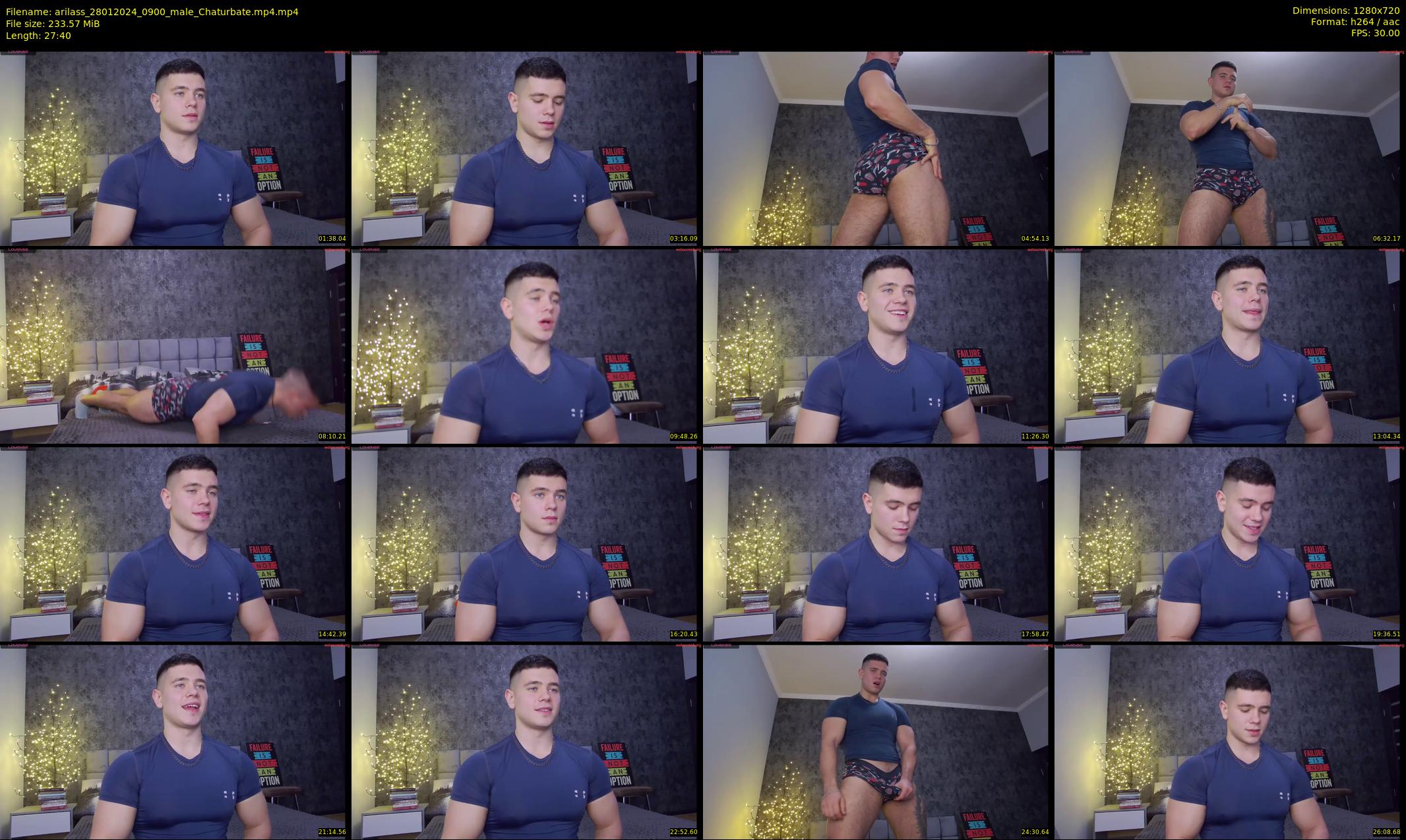 arilass — 28 minute Chaturbate male cam show recording, 720p, Jan 28, 2024