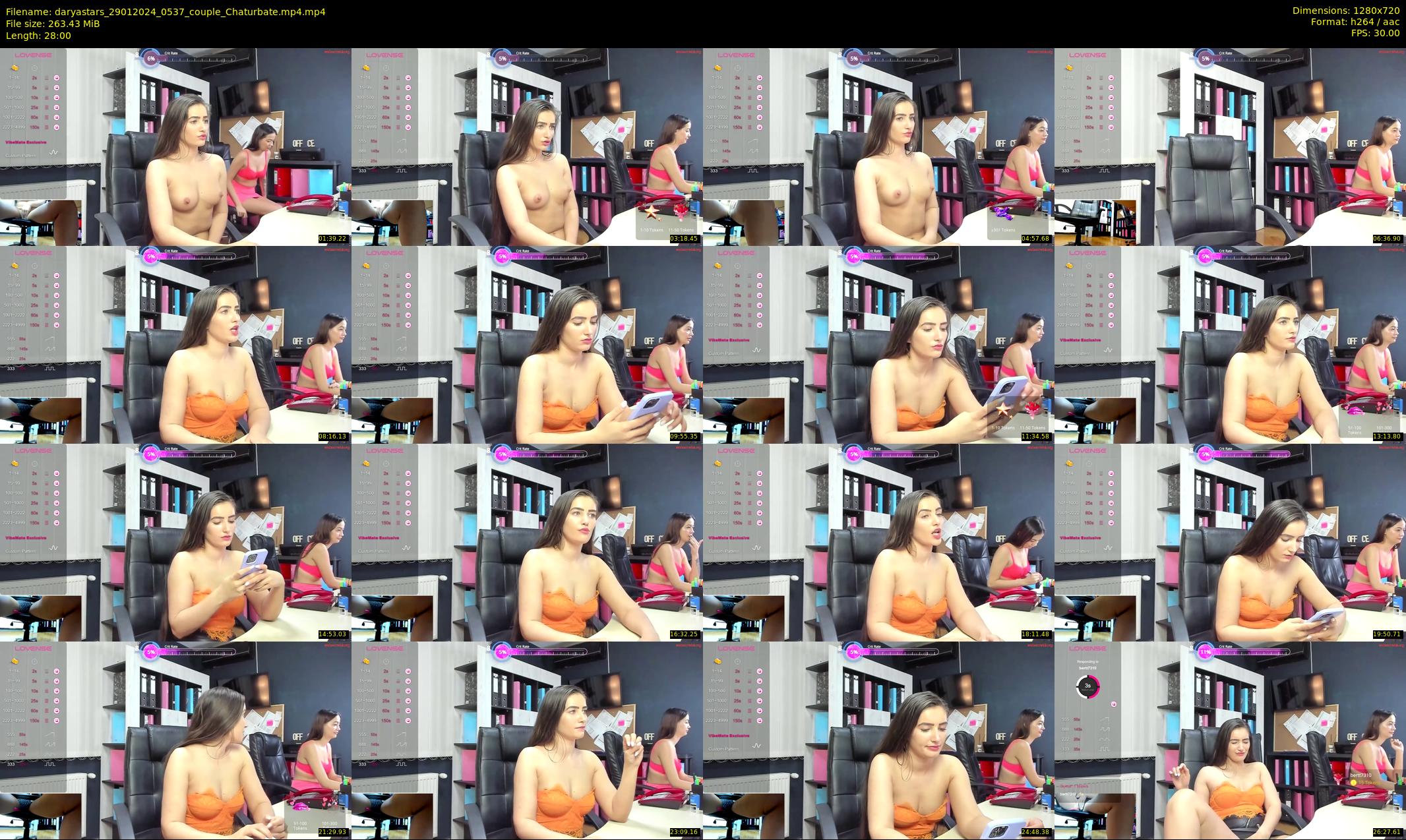 daryastars — 28 minute Chaturbate couple cam show recording, 720p, Jan 29, 2024