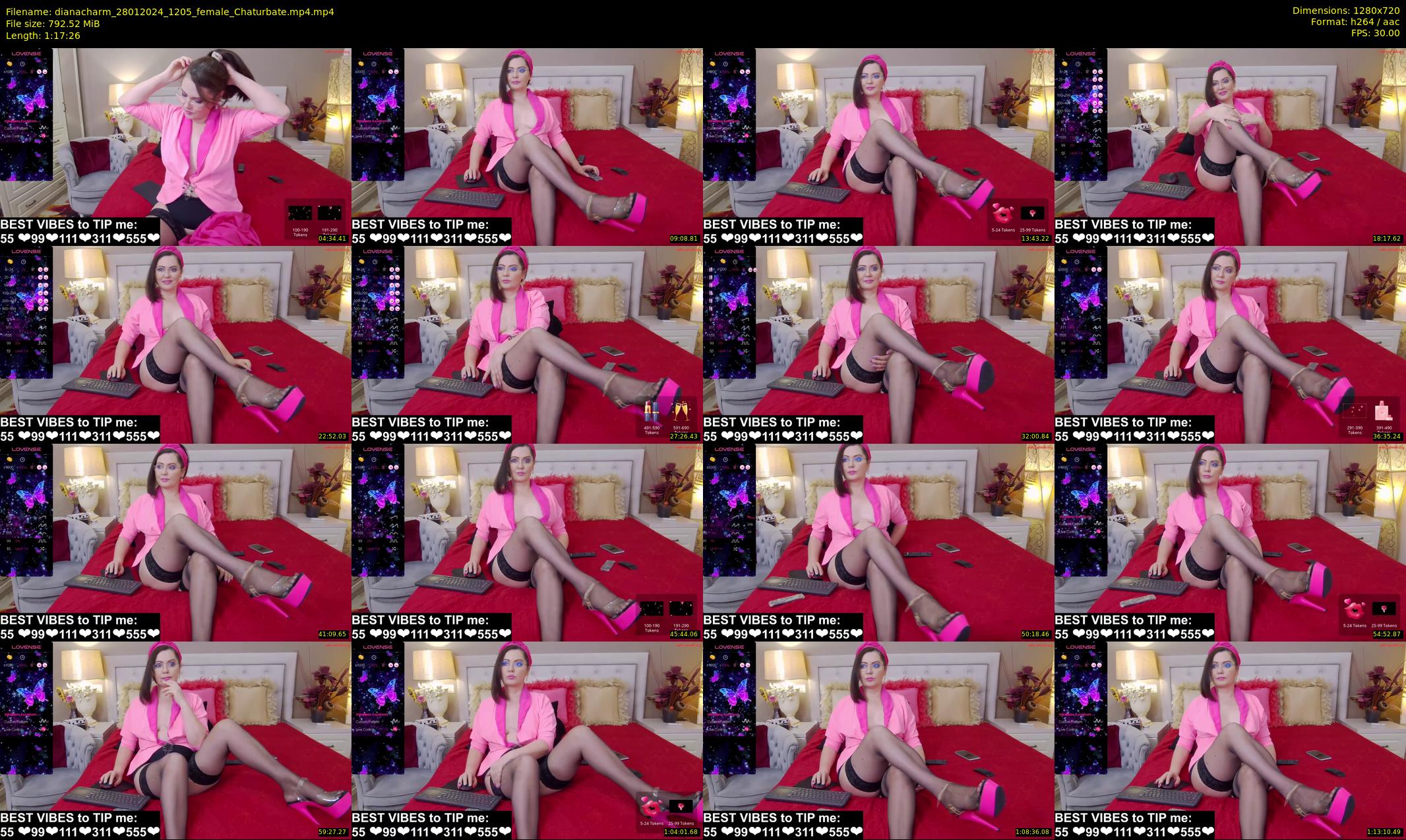 dianacharm — 78 minute Chaturbate female cam show recording, 720p, Jan 28, 2024