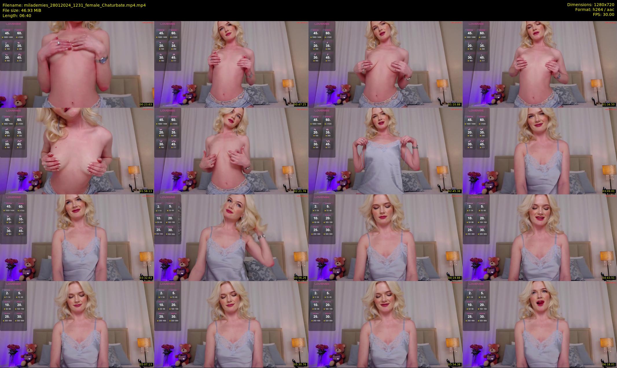 milademies — 7 minute Chaturbate female cam show recording, 720p, Jan 28, 2024