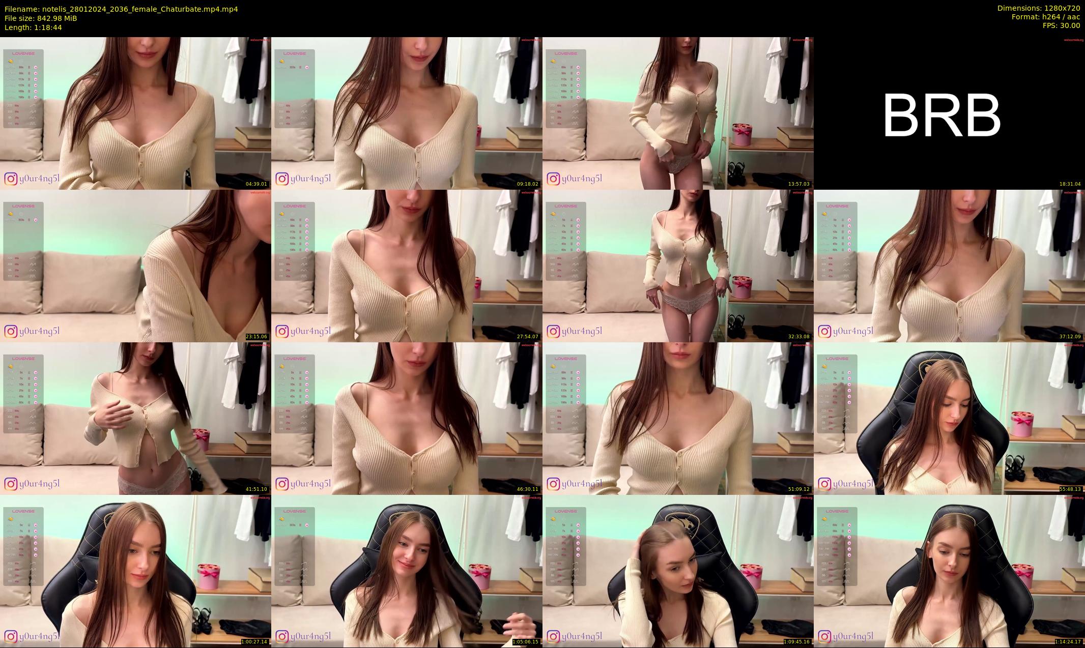 notelis — 79 minute Chaturbate female cam show recording, 720p, Jan 28, 2024