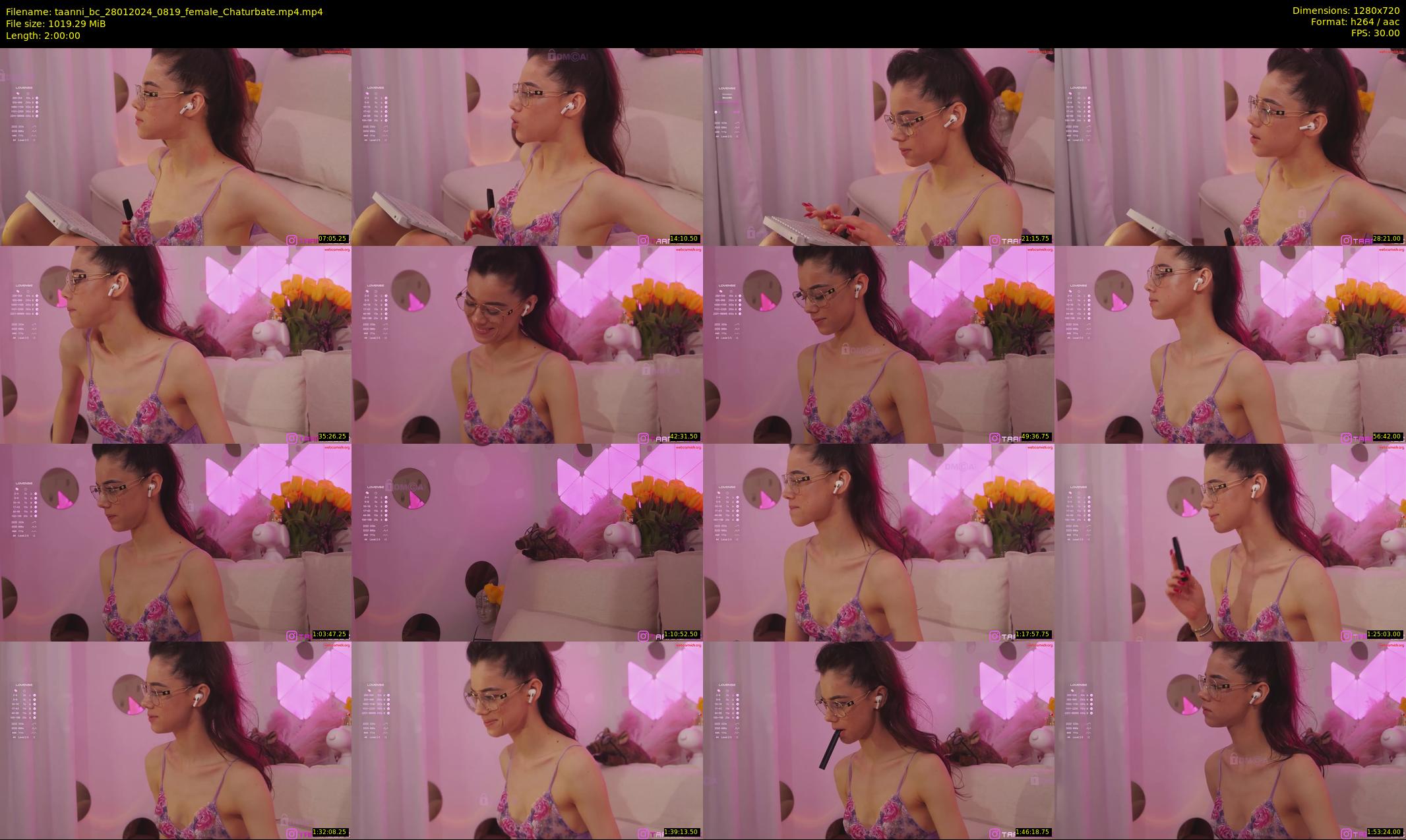 taanni_bc — 120 minute Chaturbate female cam show recording, 720p, Jan 28, 2024
