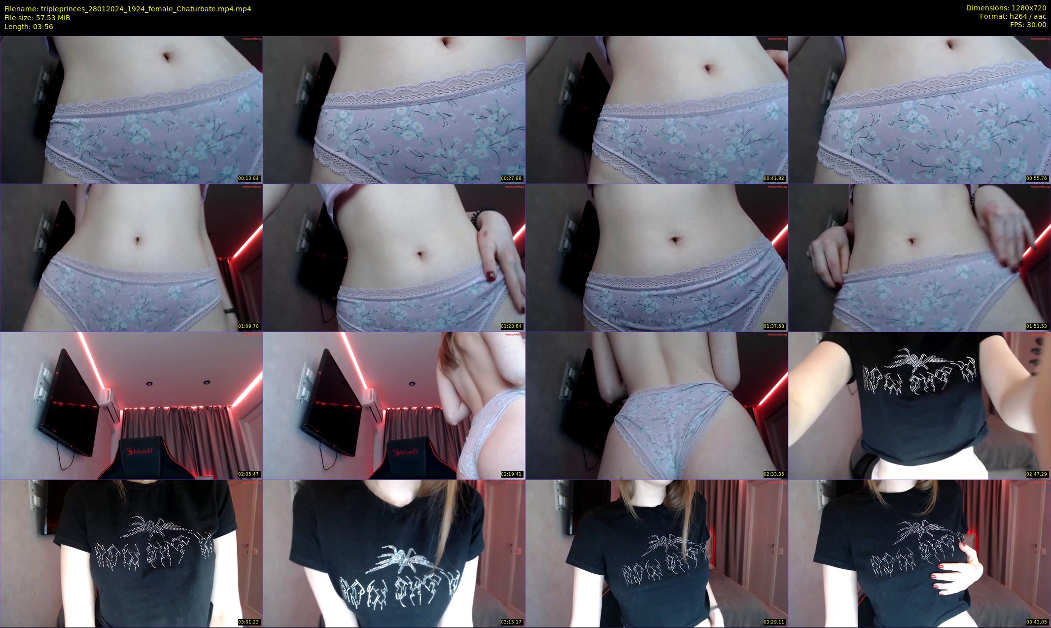 tripleprinces — 4 minute Chaturbate female cam show recording, 720p, Jan 28, 2024