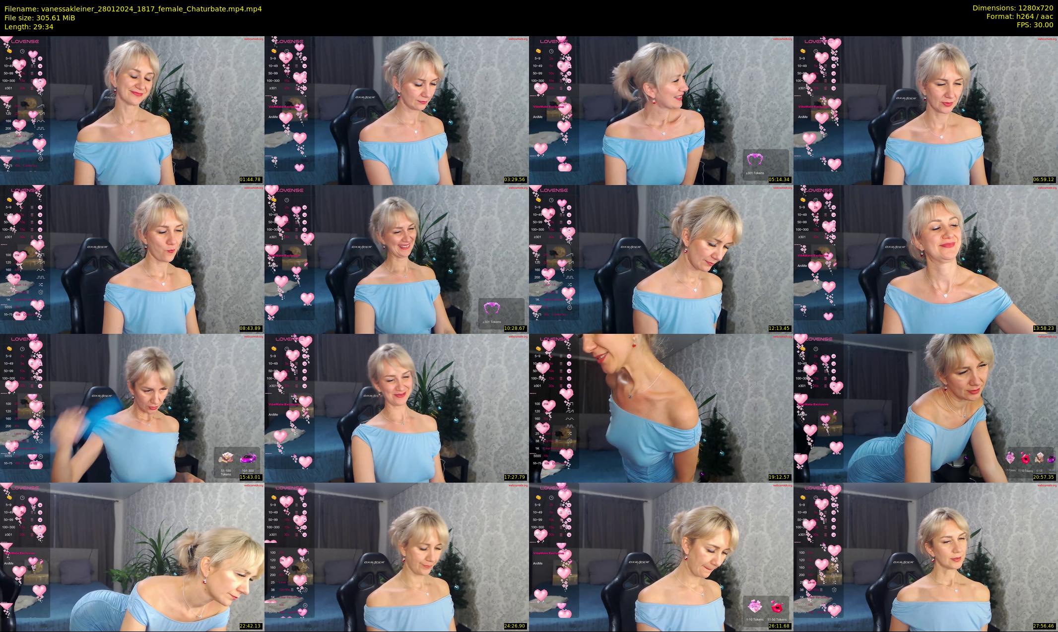 vanessakleiner — 30 minute Chaturbate female cam show recording, 720p, Jan 28, 2024