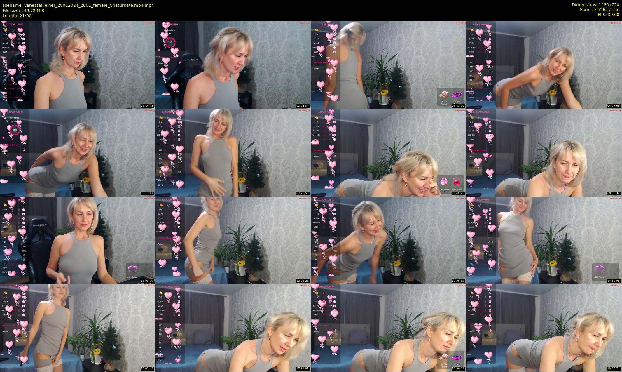 vanessakleiner — 21 minute Chaturbate female cam show recording, 720p, Jan 28, 2024