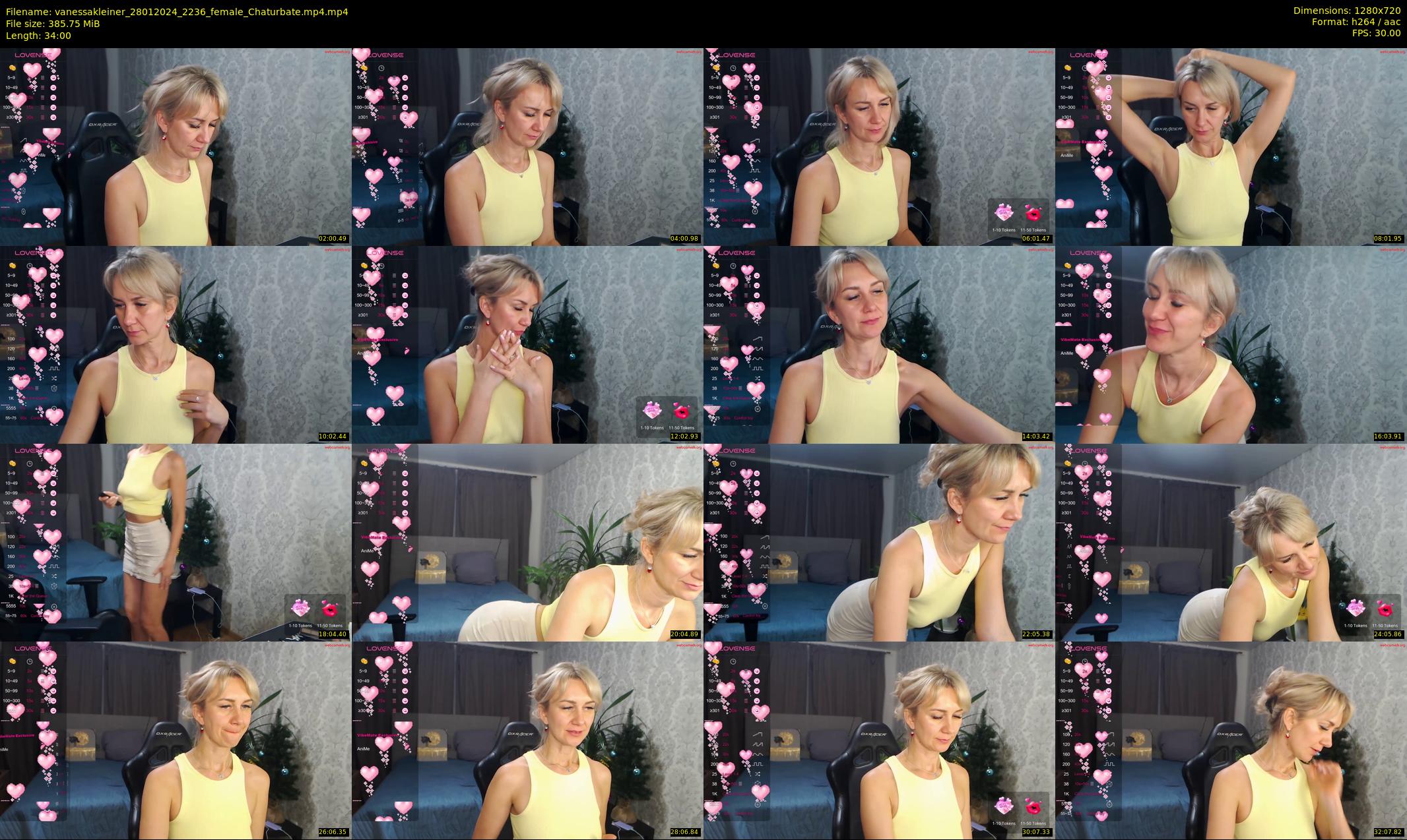 vanessakleiner — 34 minute Chaturbate female cam show recording, 720p, Jan 28, 2024