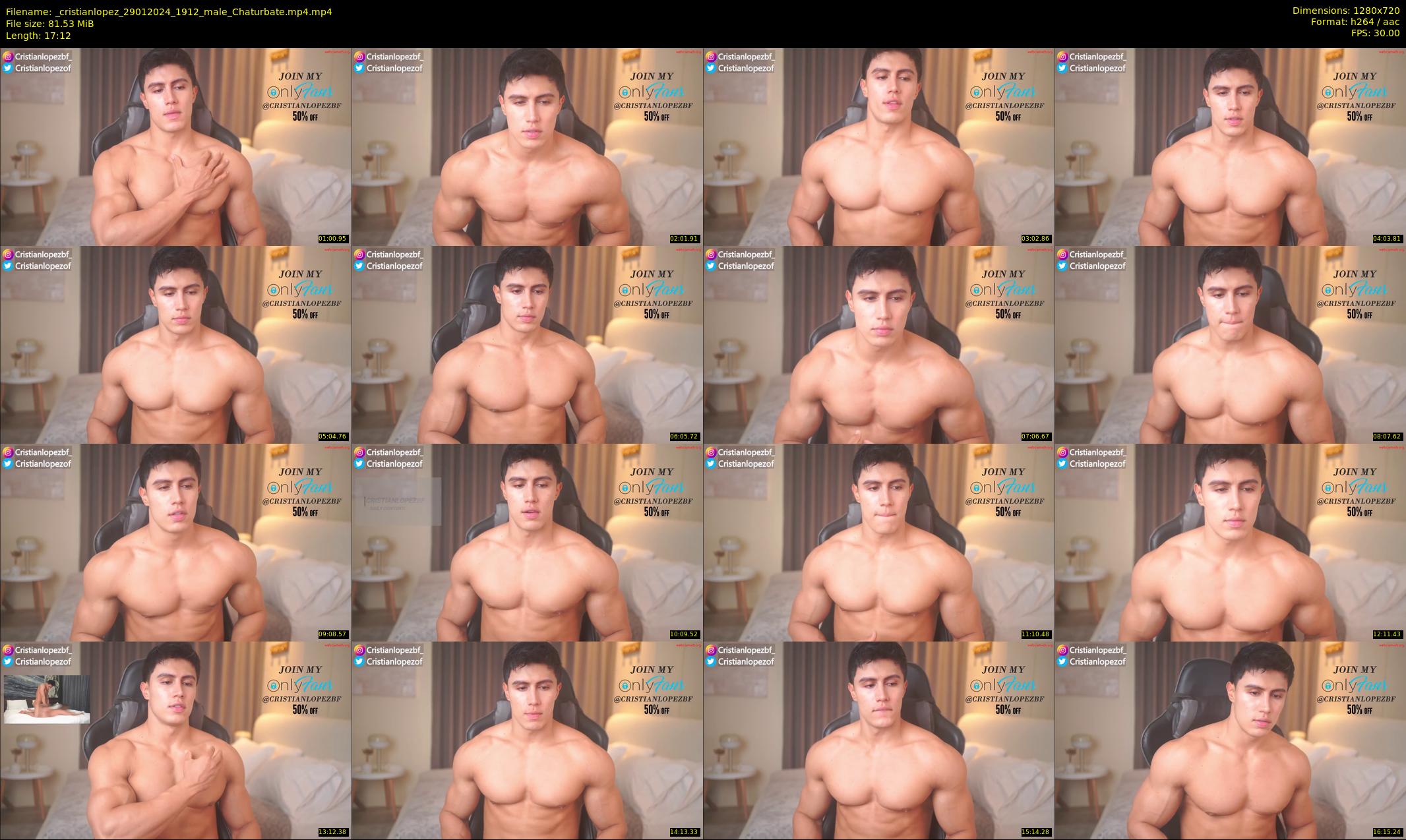 _cristianlopez — 18 minute Chaturbate male cam show recording, 720p, Jan 29, 2024