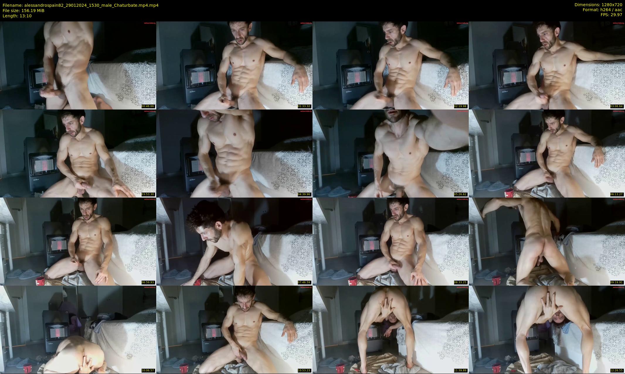 alessandrospain82 — 14 minute Chaturbate male cam show recording, 720p, Jan 29, 2024