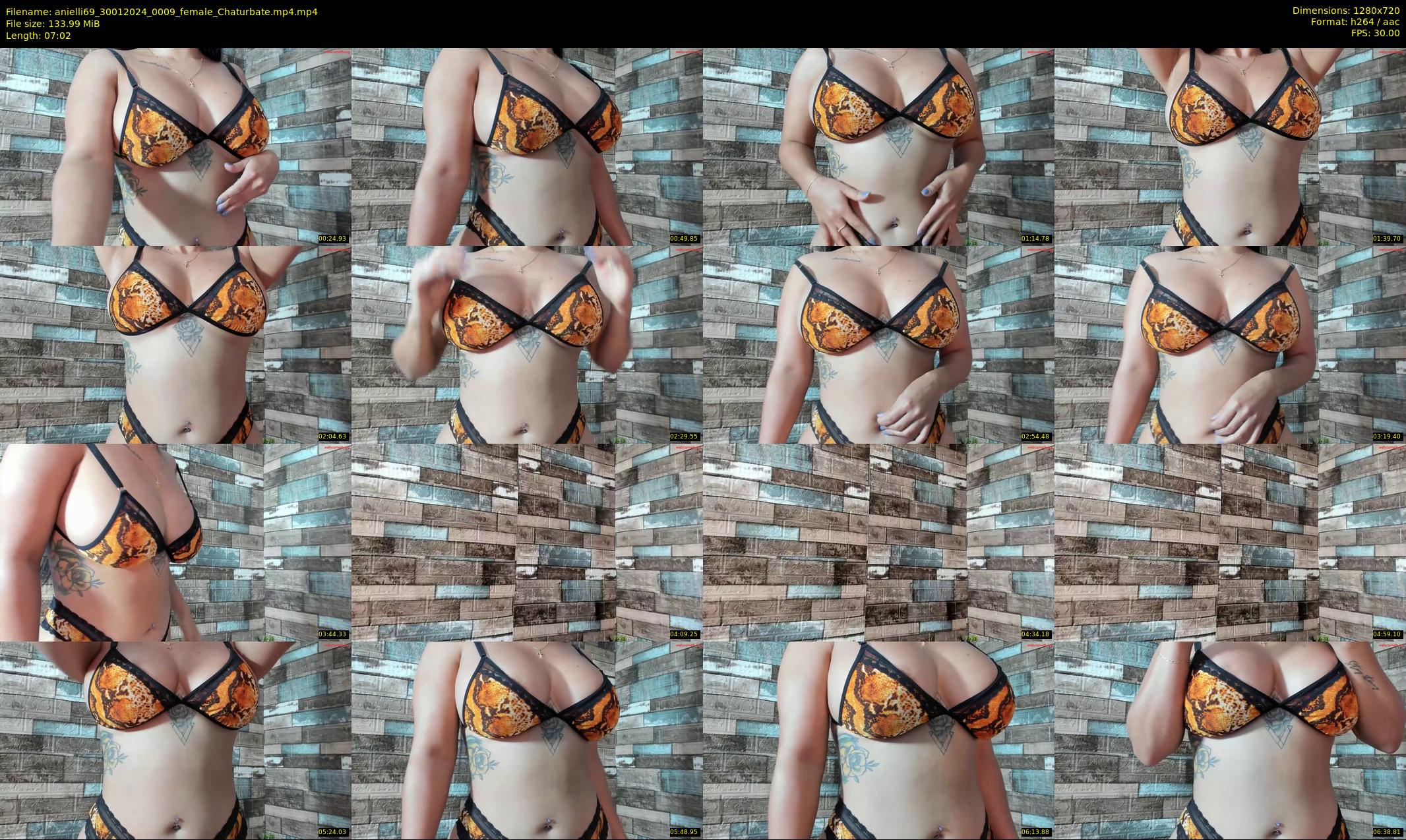 anielli69 — 8 minute Chaturbate female cam show recording, 720p, Jan 30, 2024