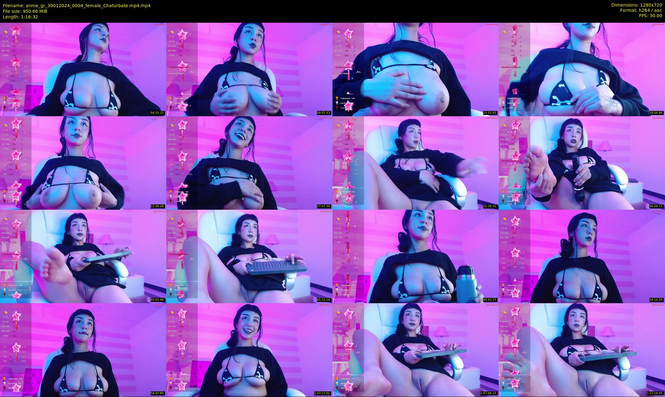annie_gr — 77 minute Chaturbate female cam show recording, 720p, Jan 30, 2024
