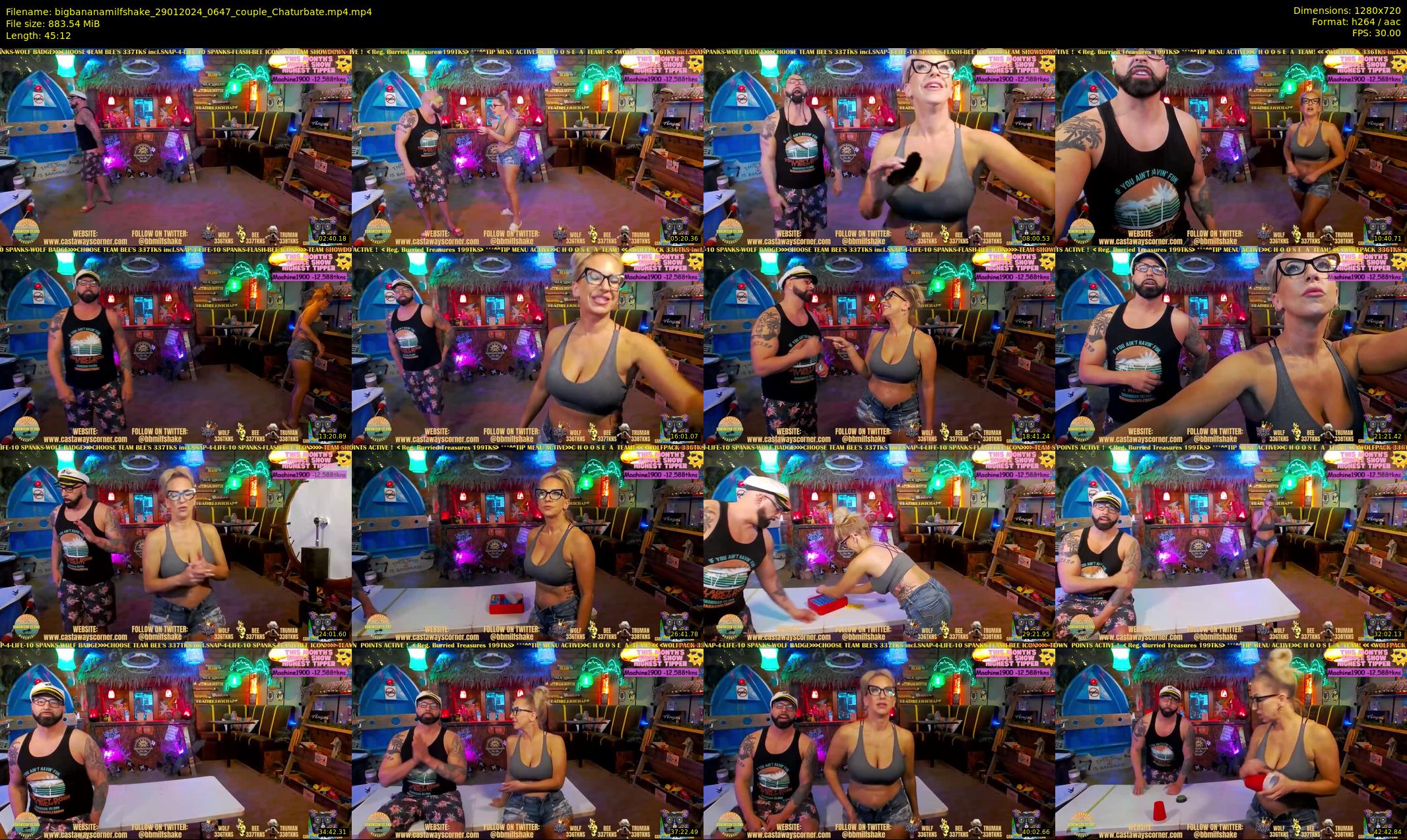 bigbananamilfshake — 46 minute Chaturbate couple cam show recording, 720p, Jan 29, 2024