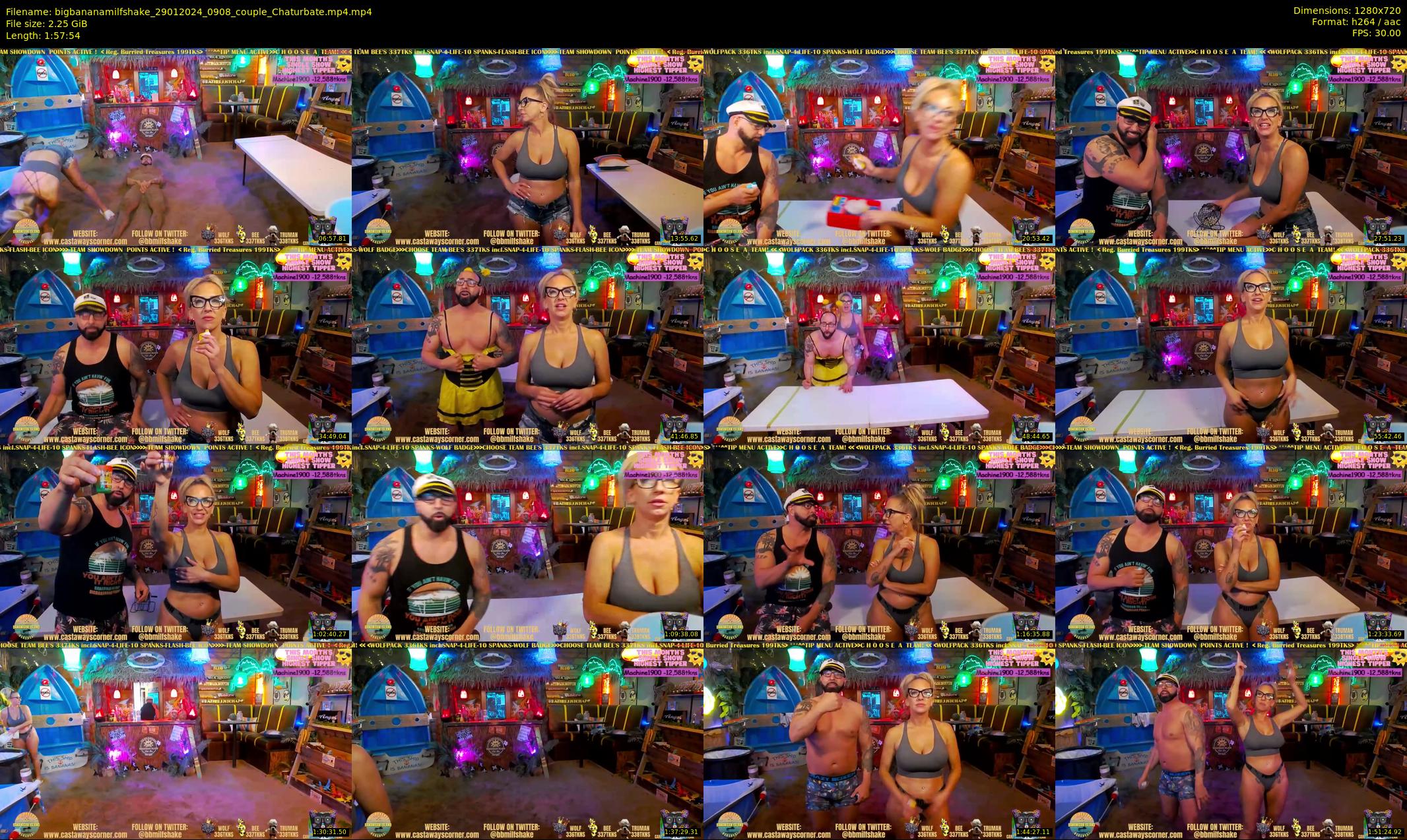 bigbananamilfshake — 118 minute Chaturbate couple cam show recording, 720p, Jan 29, 2024