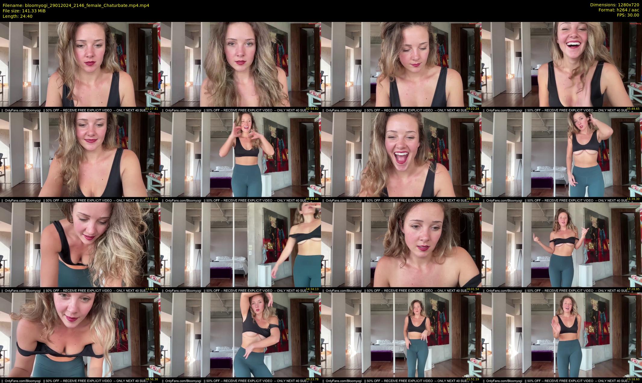 bloomyogi — 25 minute Chaturbate female cam show recording, 720p, Jan 29, 2024