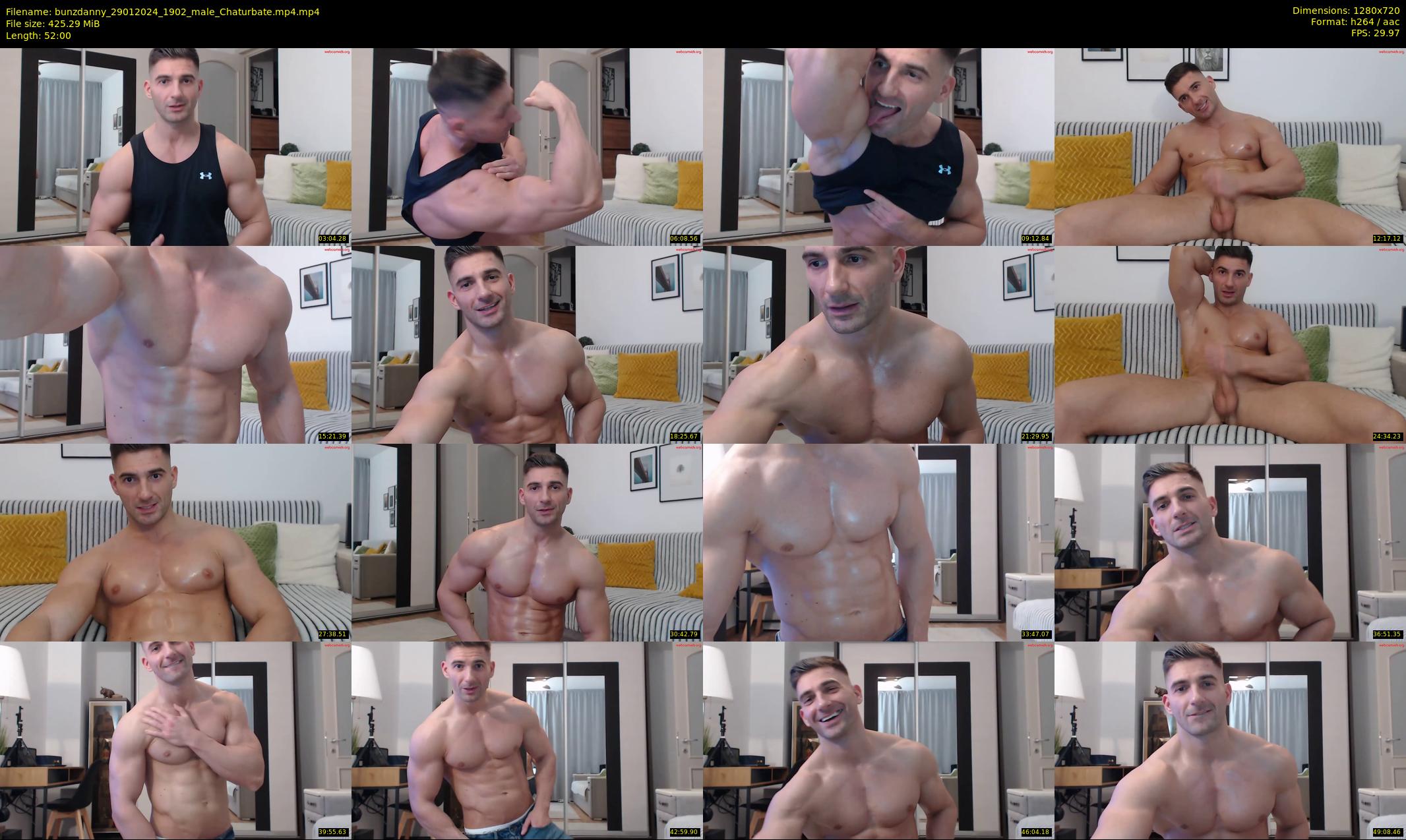 bunzdanny — 52 minute Chaturbate male cam show recording, 720p, Jan 29, 2024