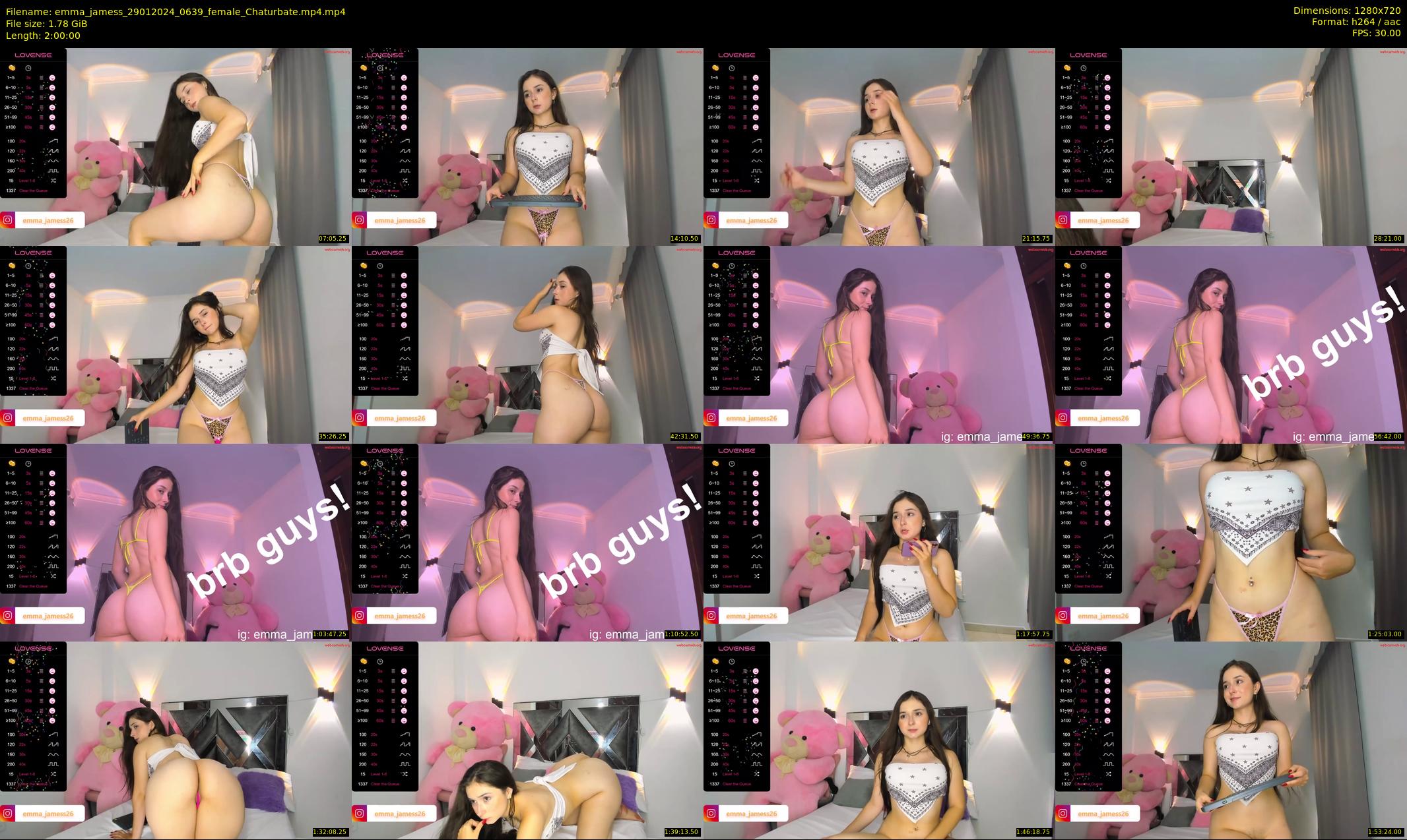 emma_jamess — 120 minute Chaturbate female cam show recording, 720p, Jan 29, 2024