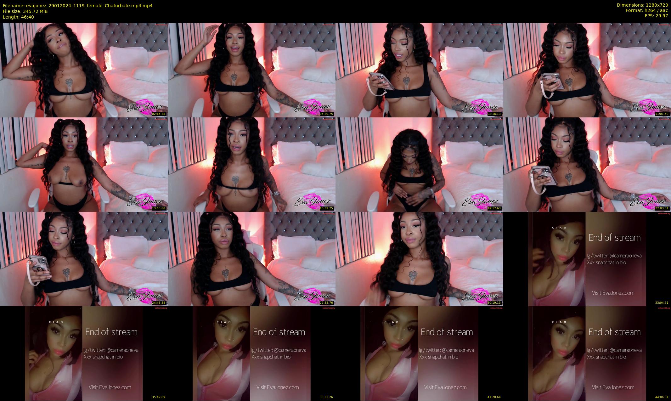 evajonez — 47 minute Chaturbate female cam show recording, 720p, Jan 29, 2024