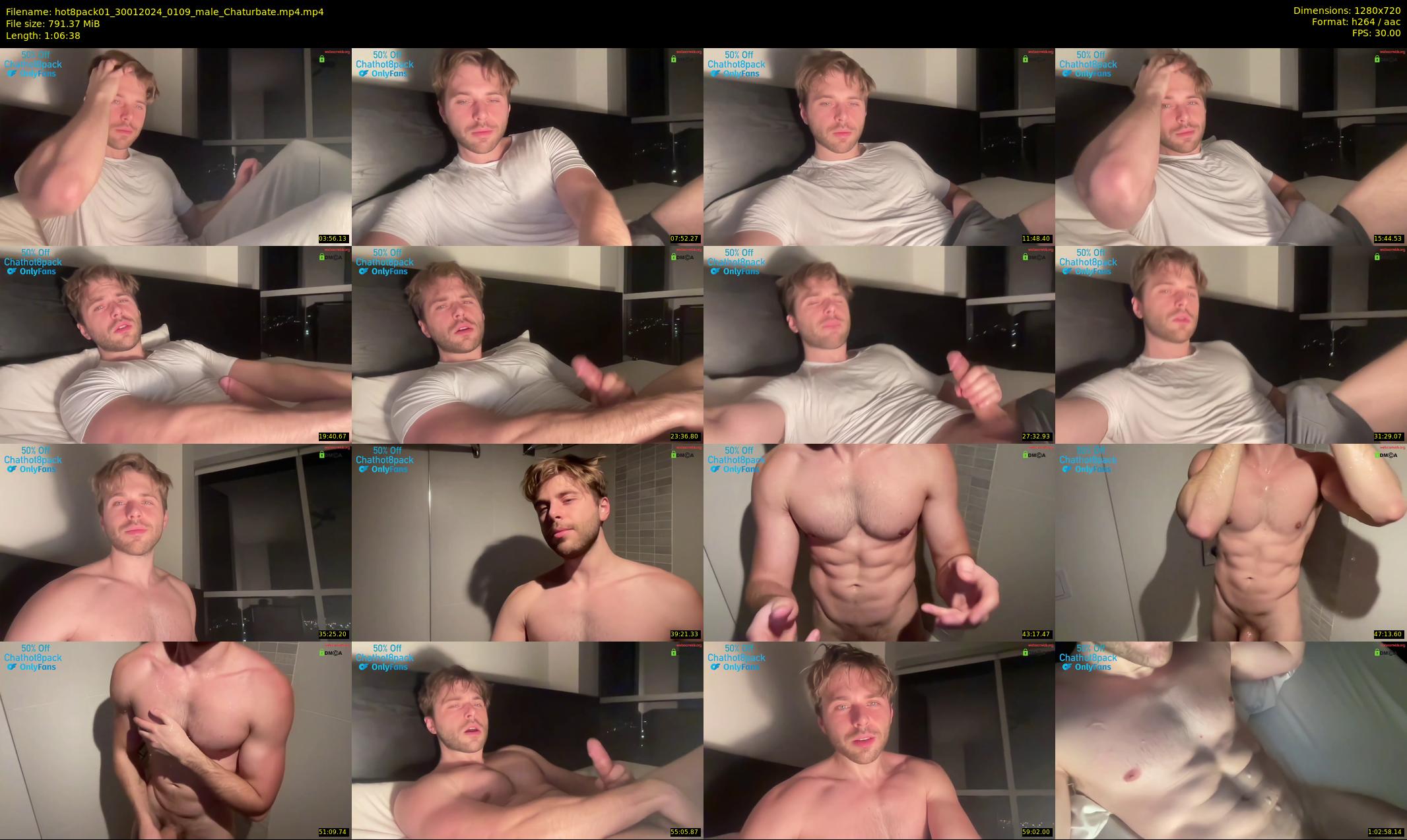 hot8pack01 — 67 minute Chaturbate male cam show recording, 720p, Jan 30, 2024