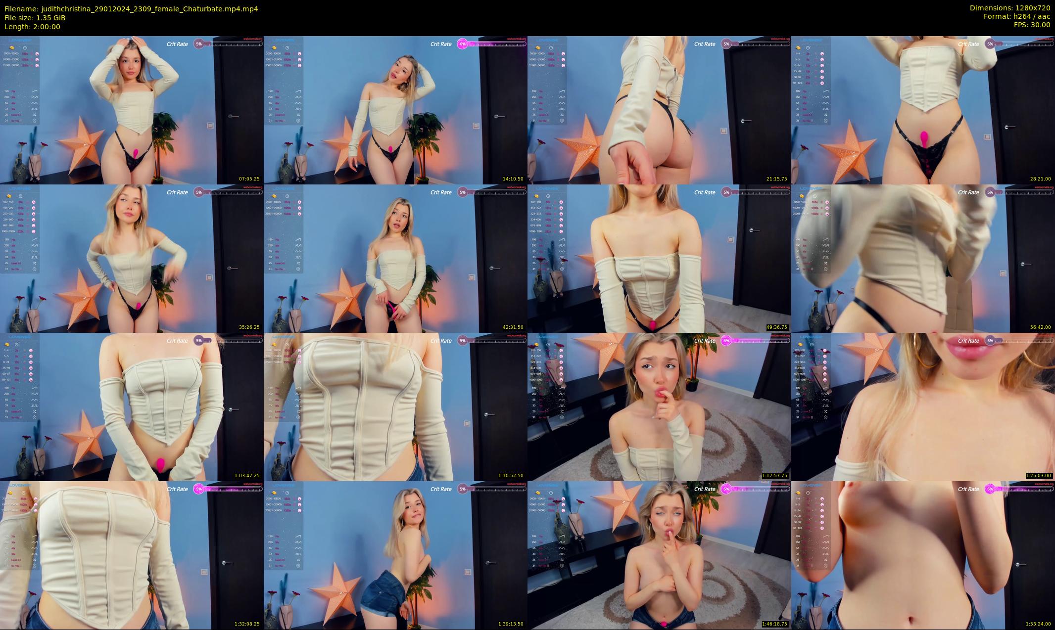 judithchristina — 120 minute Chaturbate female cam show recording, 720p, Jan 29, 2024