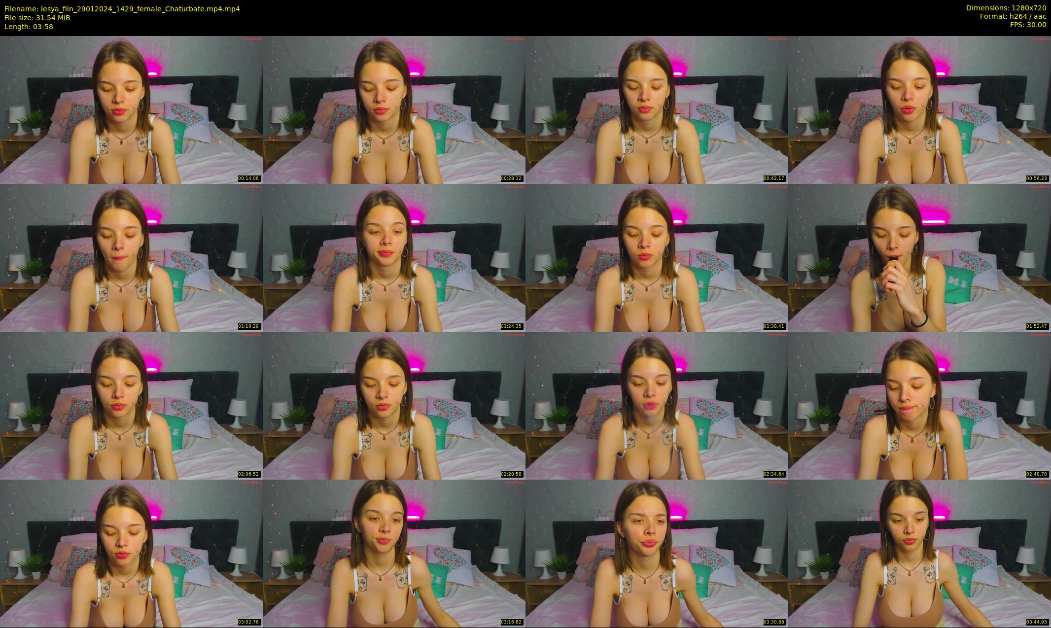 lesya_flin — 4 minute Chaturbate female cam show recording, 720p, Jan 29, 2024