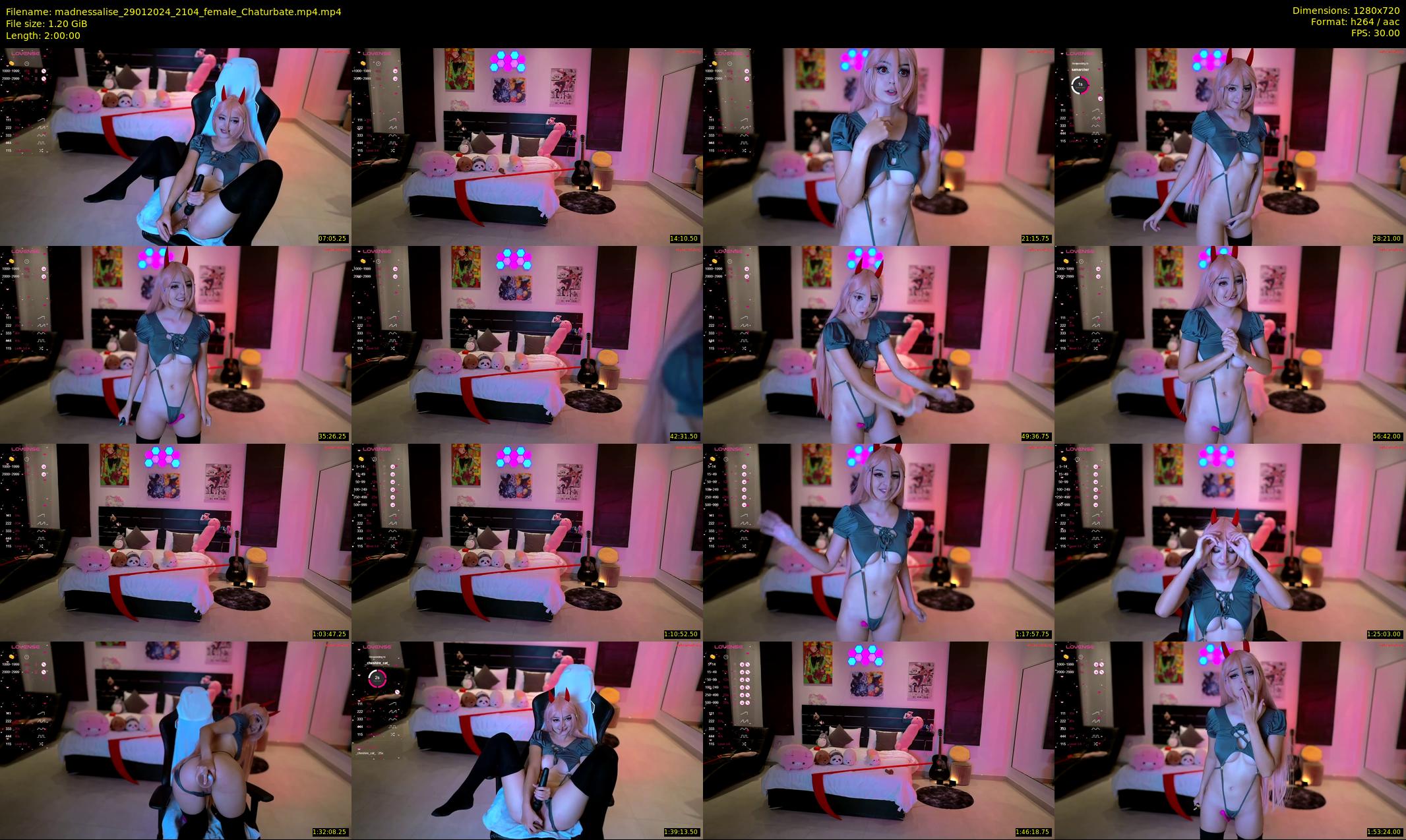 madnessalise — 120 minute Chaturbate female cam show recording, 720p, Jan 29, 2024