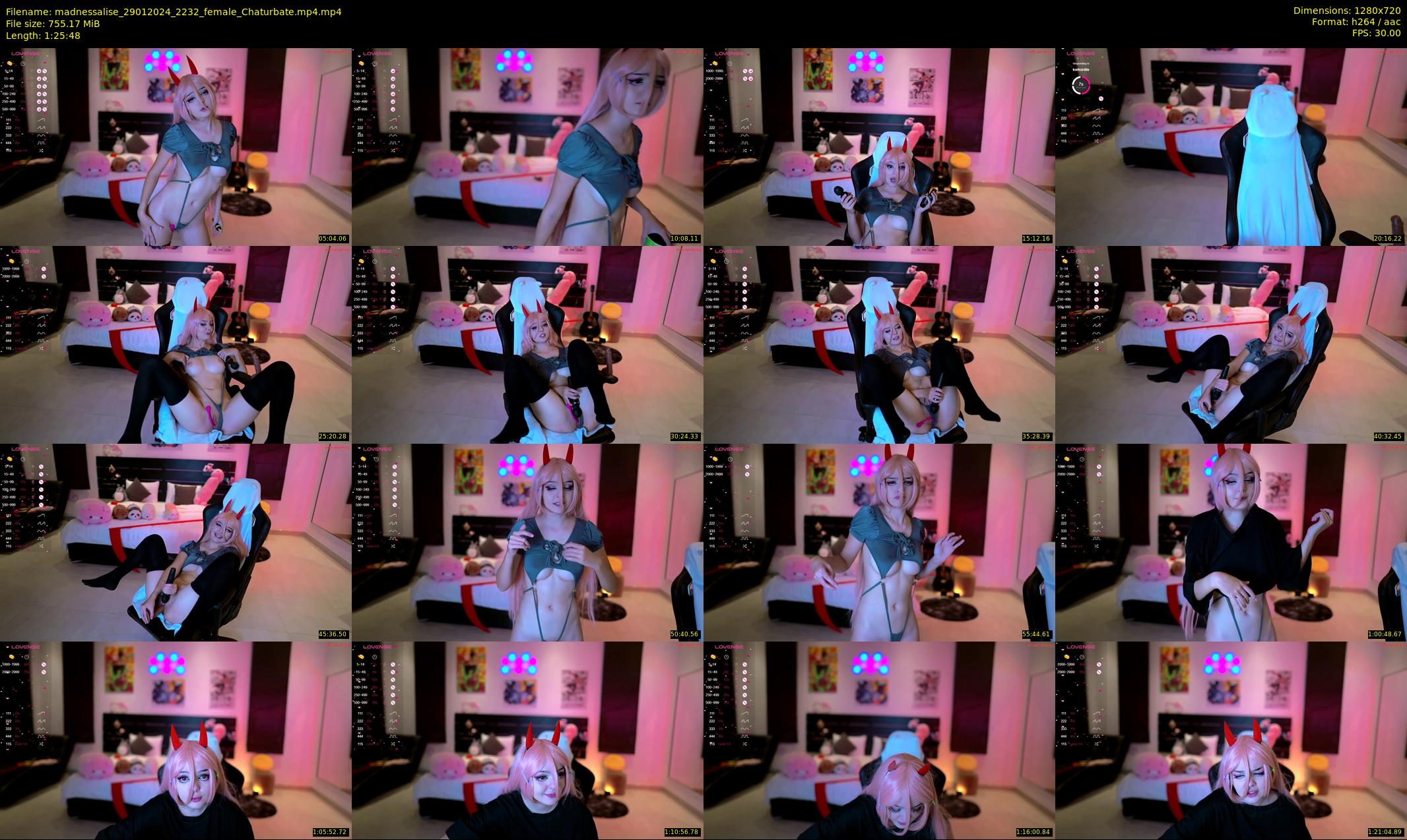 madnessalise — 86 minute Chaturbate female cam show recording, 720p, Jan 29, 2024