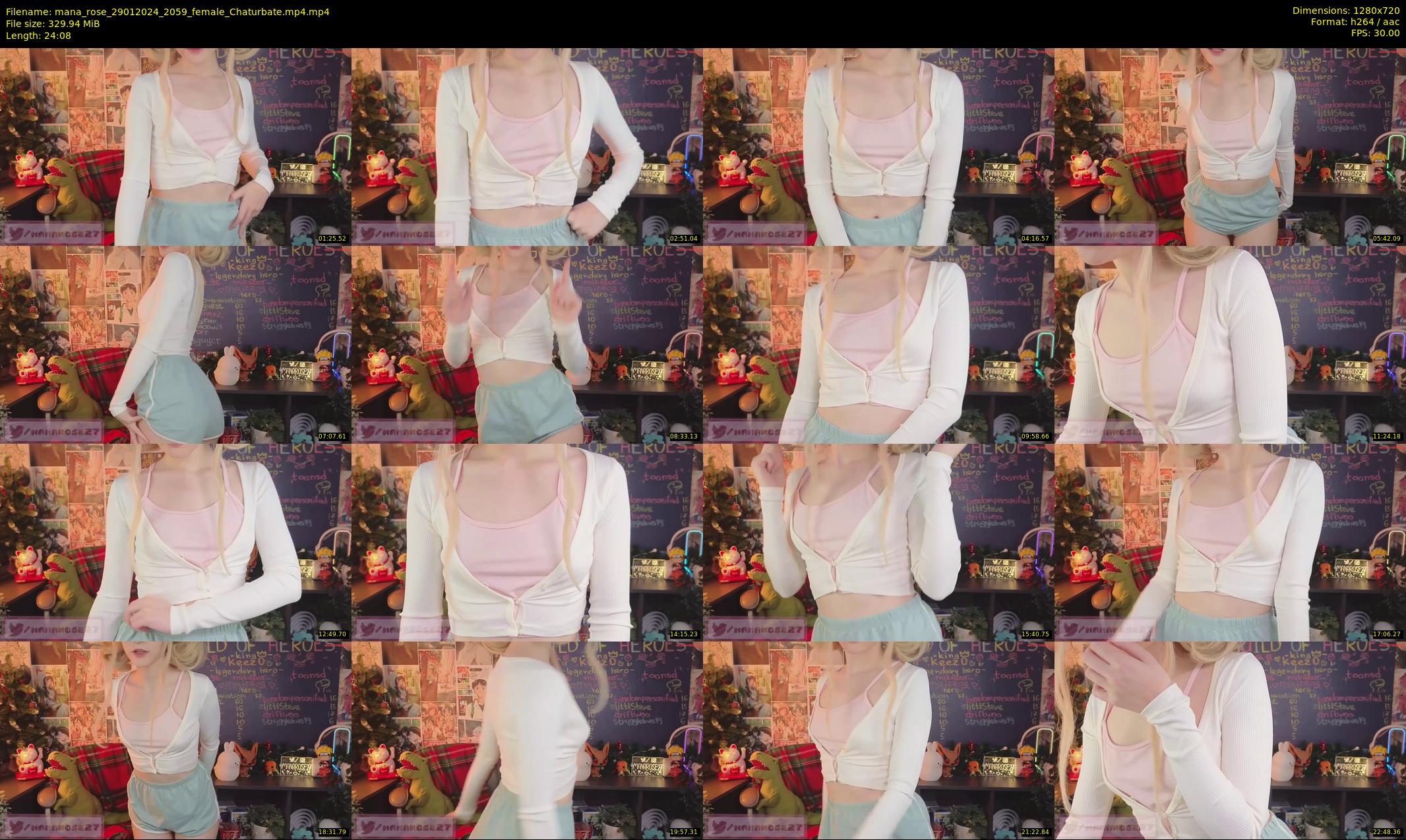 mana_rose — 25 minute Chaturbate female cam show recording, 720p, Jan 29, 2024