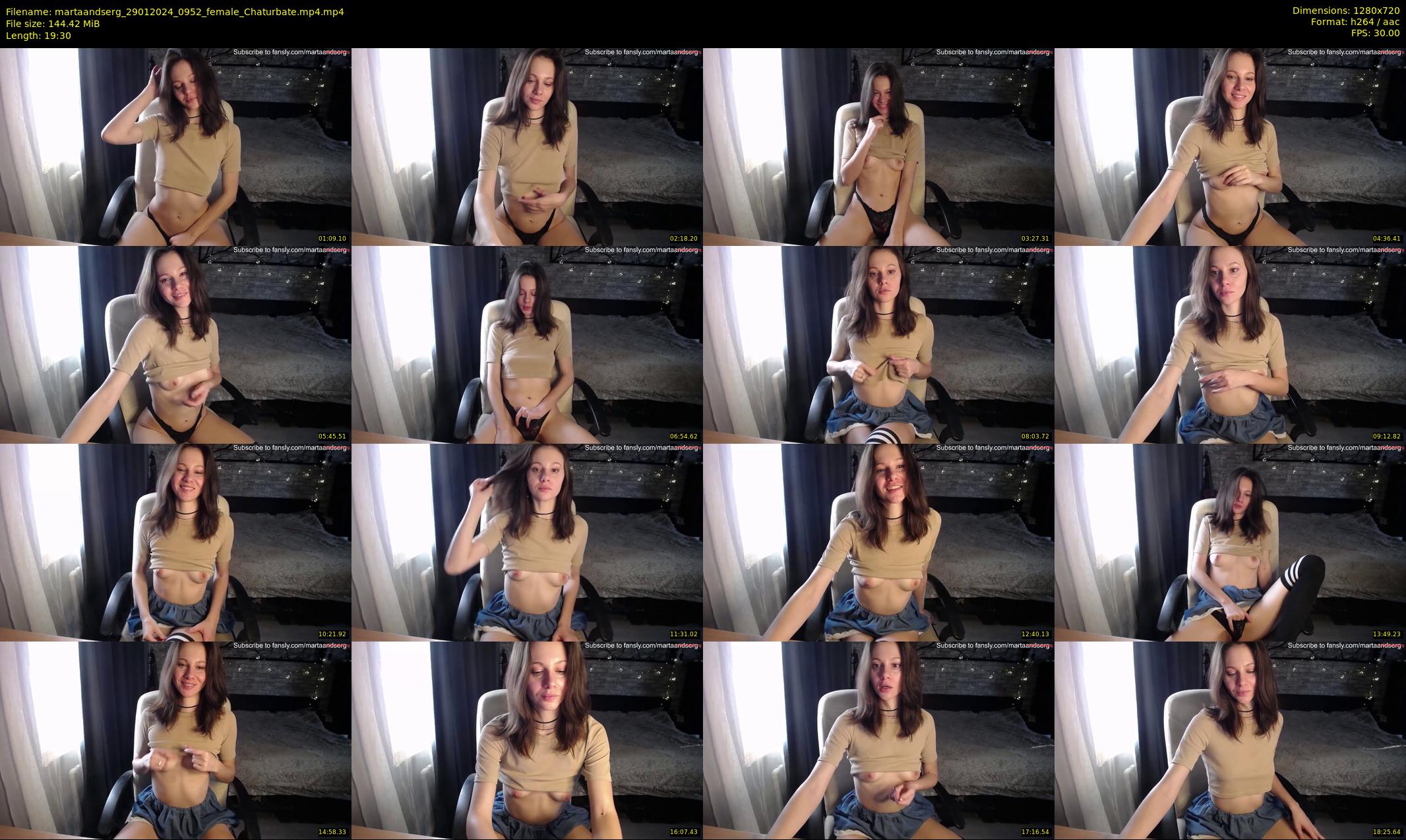 martaandserg — 20 minute Chaturbate female cam show recording, 720p, Jan 29, 2024
