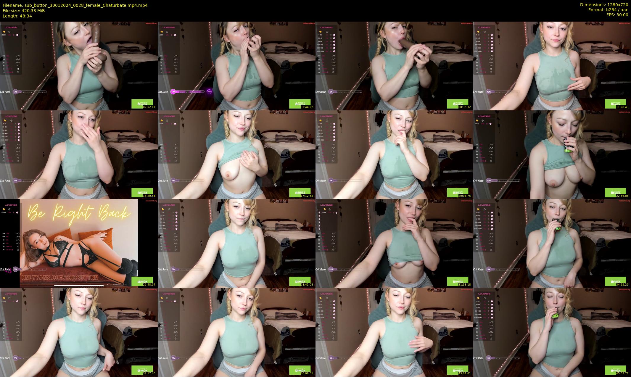 sub_button — 49 minute Chaturbate female cam show recording, 720p, Jan 30, 2024