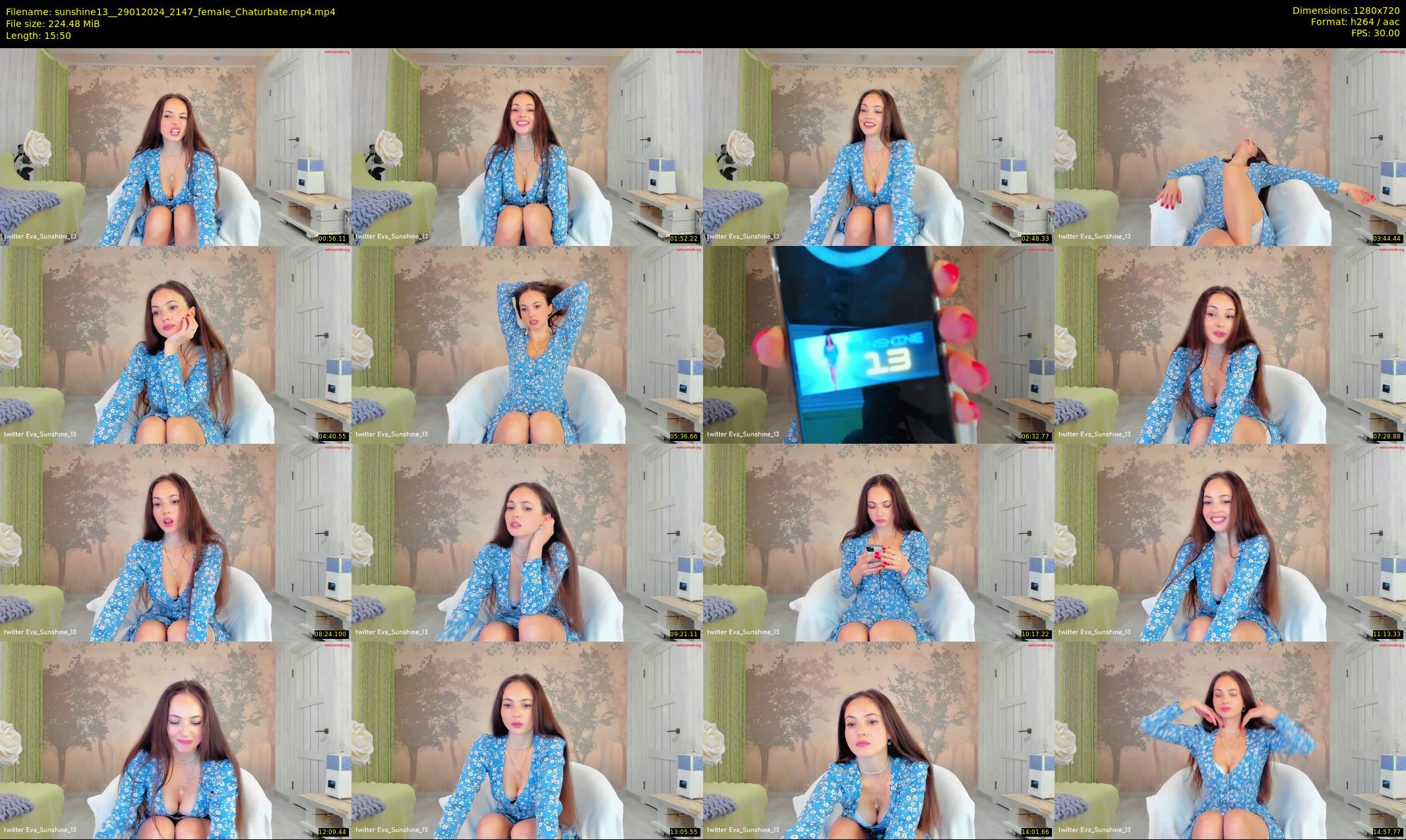 sunshine13_ — 16 minute Chaturbate female cam show recording, 720p, Jan 29, 2024